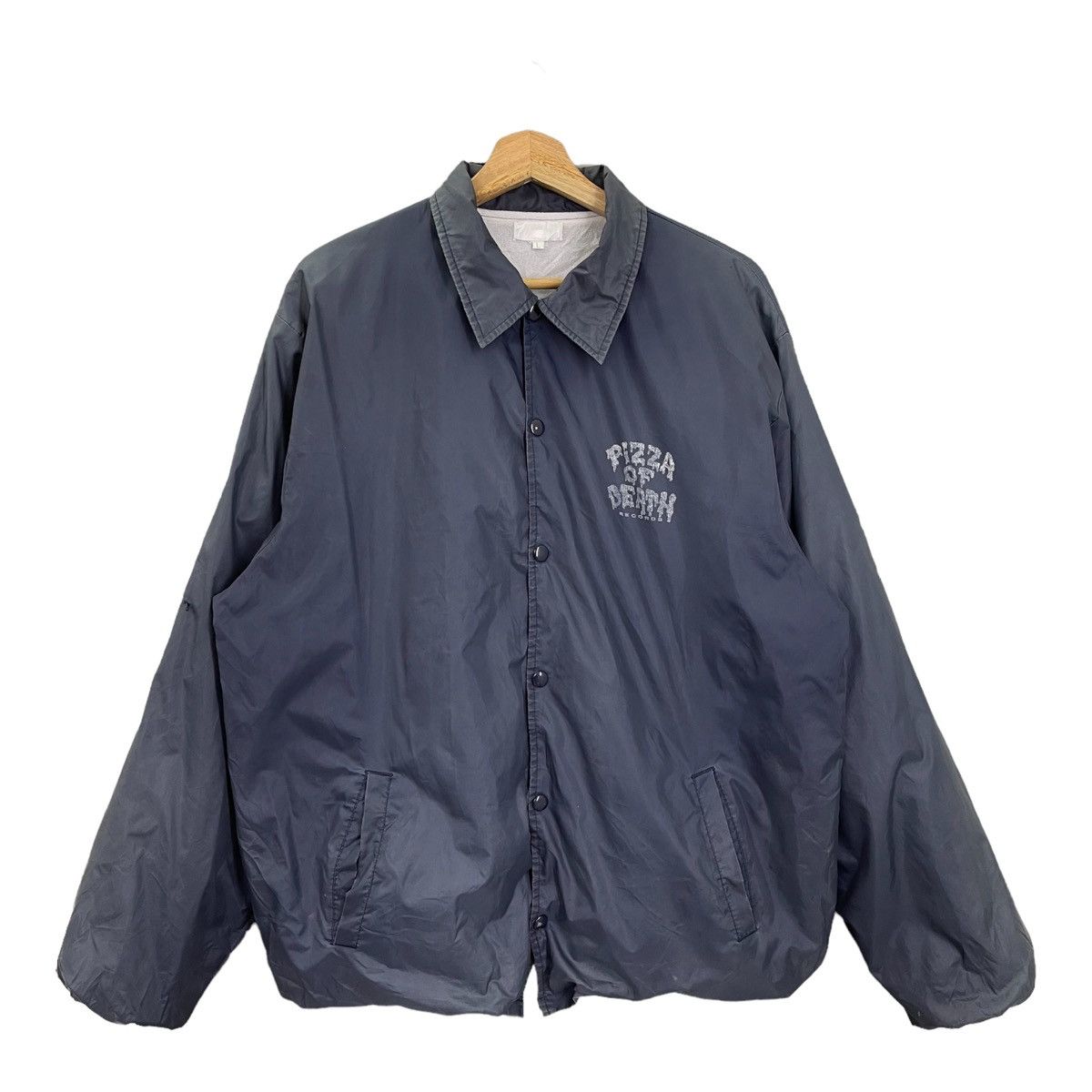 Vtg 90s Pizza Of Death Records Husking Bee Light Jacket - Outerwear