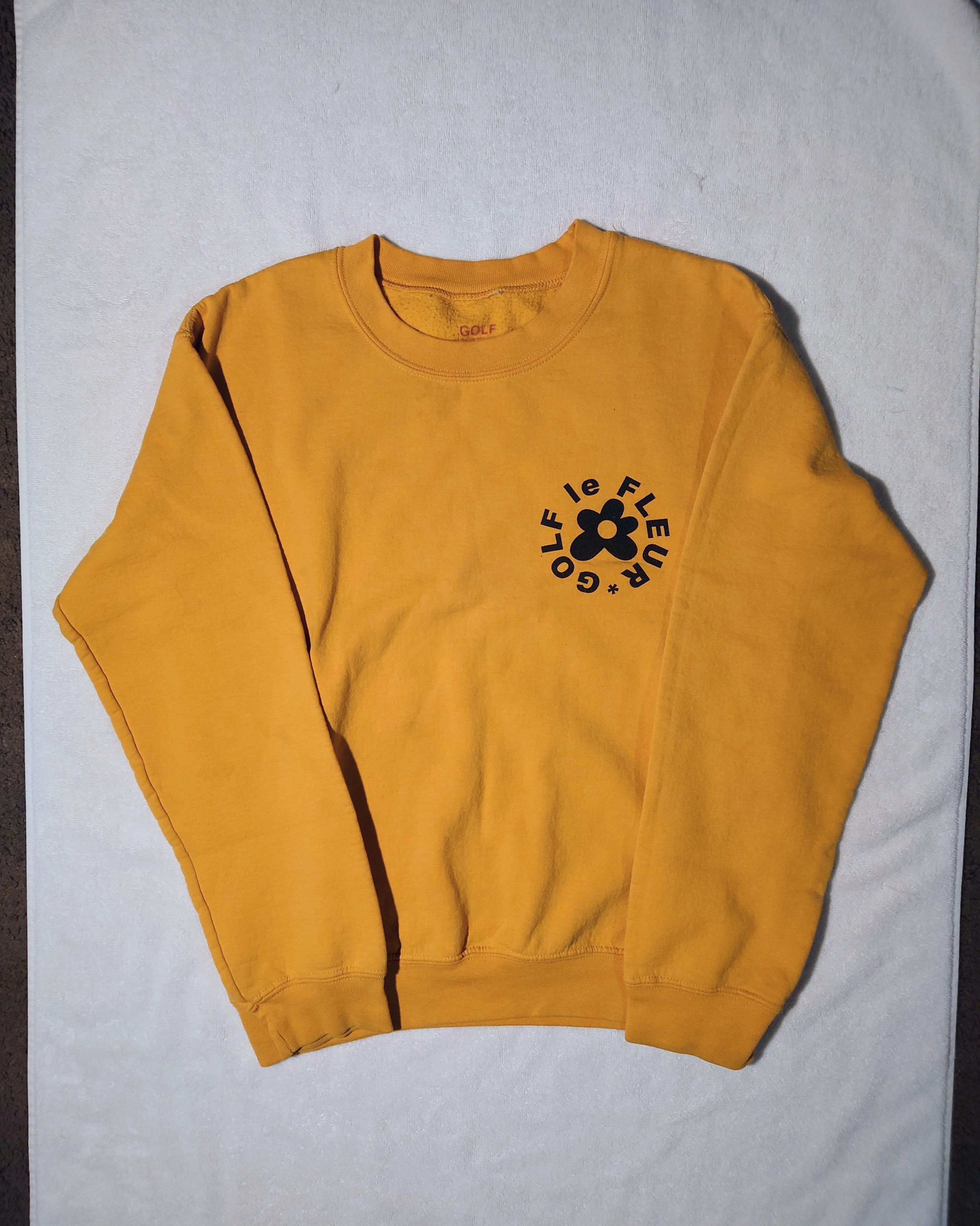 image of Golf Le Fleur Unreleased Crewneck in Gold, Men's (Size Small)