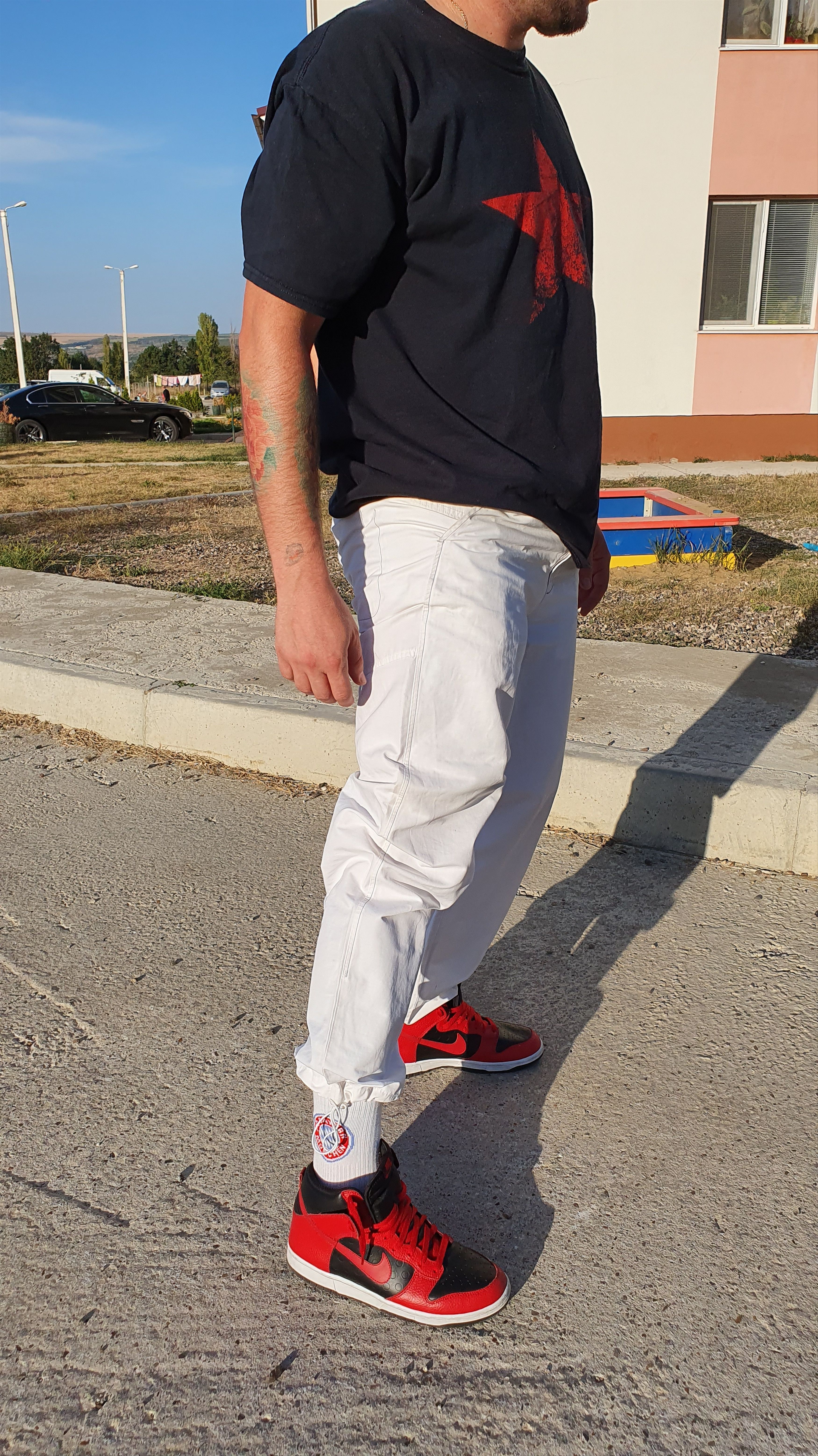 Nike × Vintage 90s Vintage Nike Nylon Sport Training Pants White Size US 32 / EU 48 - 2 Thumbnail