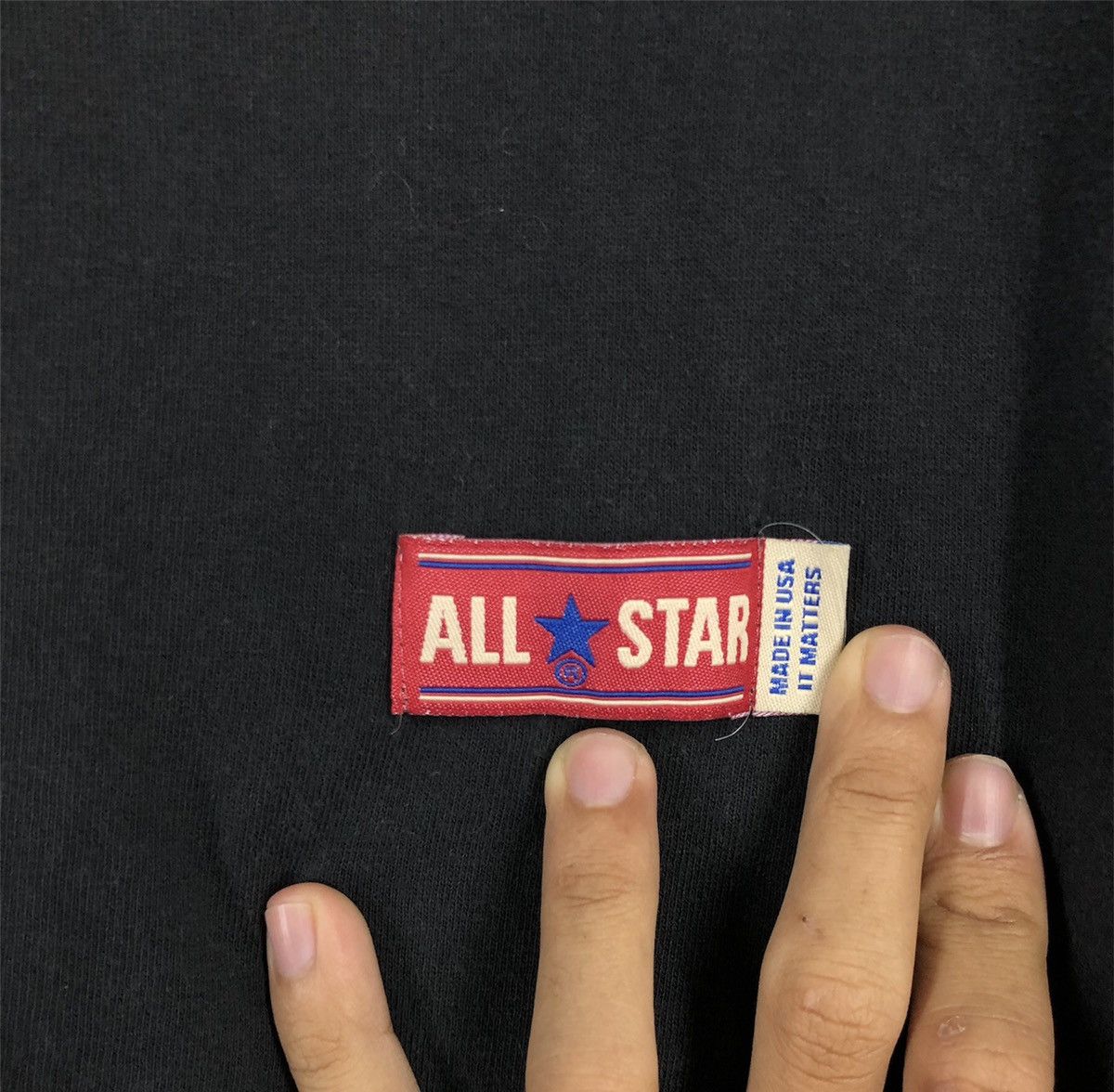 Converse × Vintage Vintage 90's Converse All Stare Big Logo Tee Size US XL / EU 56 / 4 - 4 Thumbnail