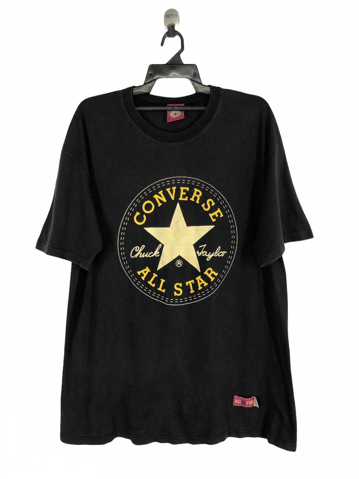Converse × Vintage Vintage 90's Converse All Stare Big Logo Tee Size US XL / EU 56 / 4 - 1 Thumbnail