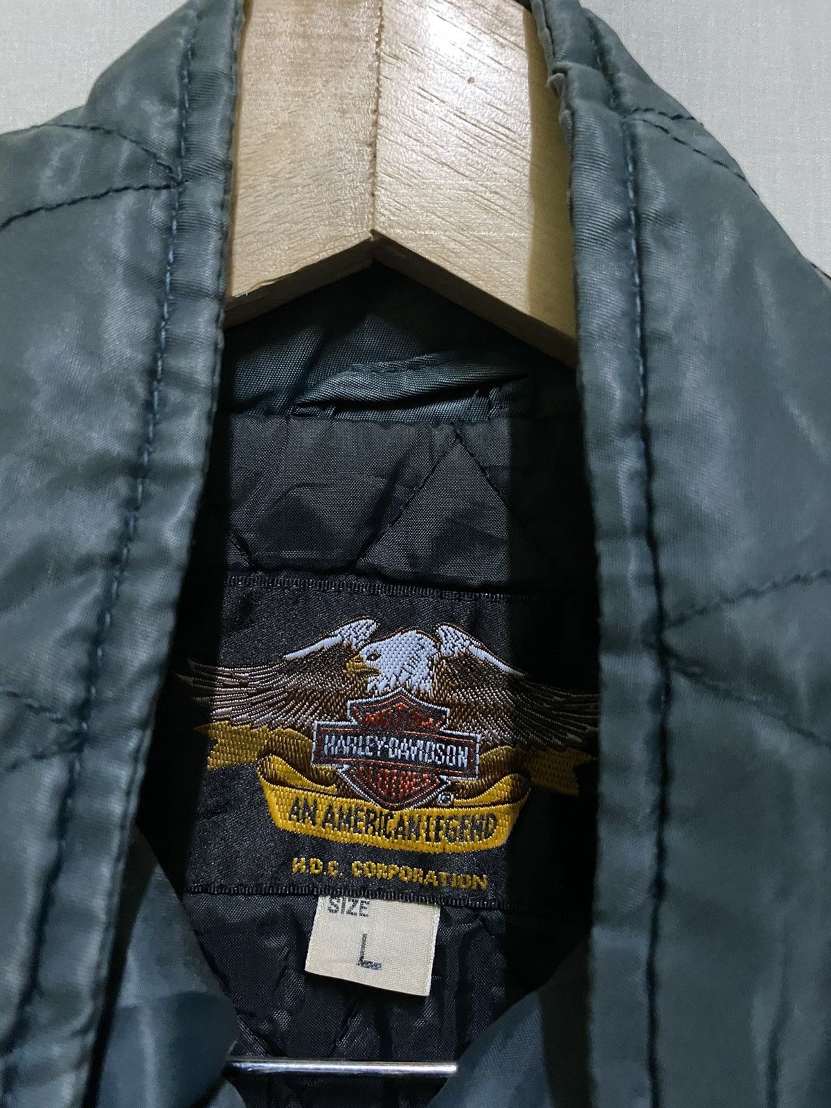 Harley Davidson Biker Motorcycle Faded Bomber Jacket Size US L / EU 52-54 / 3 - 10 Thumbnail