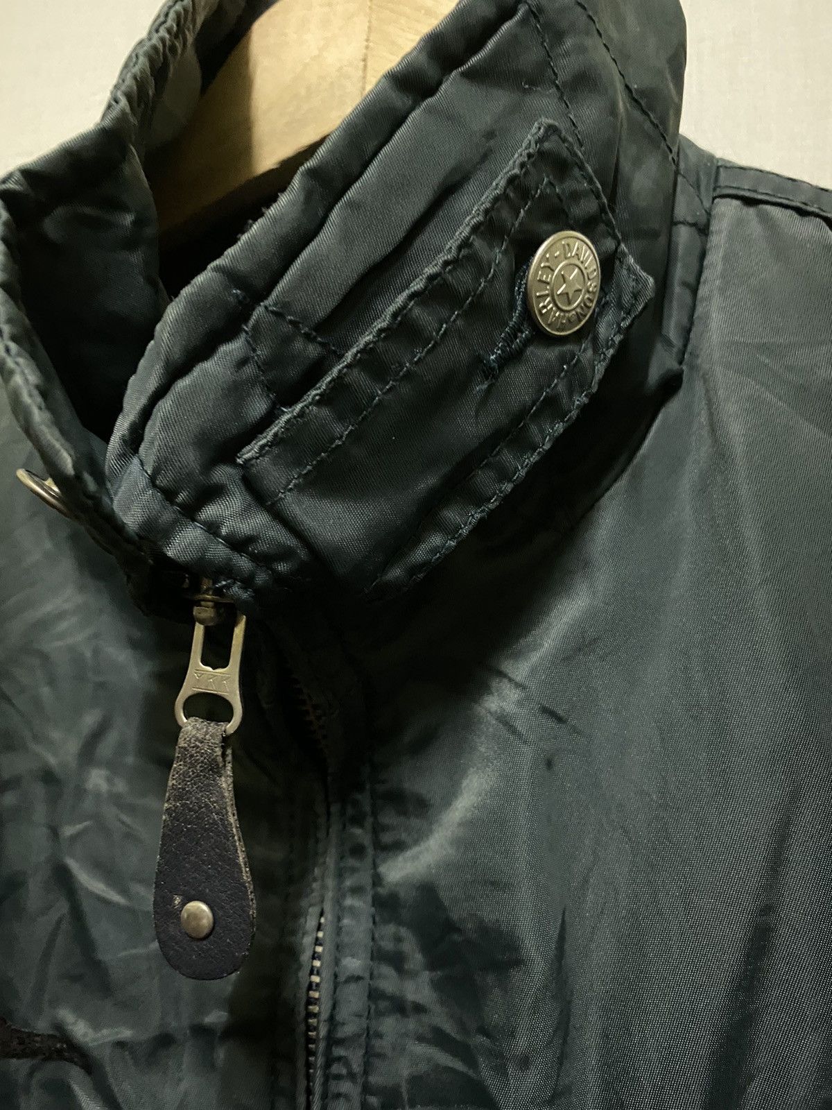 Harley Davidson Biker Motorcycle Faded Bomber Jacket Size US L / EU 52-54 / 3 - 9 Thumbnail