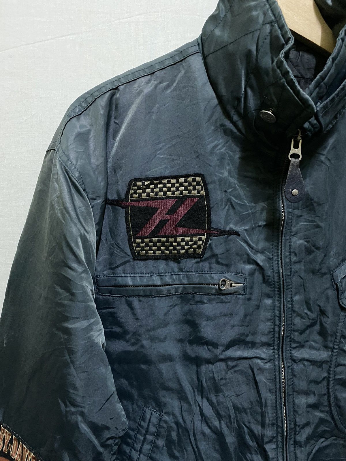 Harley Davidson Biker Motorcycle Faded Bomber Jacket Size US L / EU 52-54 / 3 - 2 Thumbnail