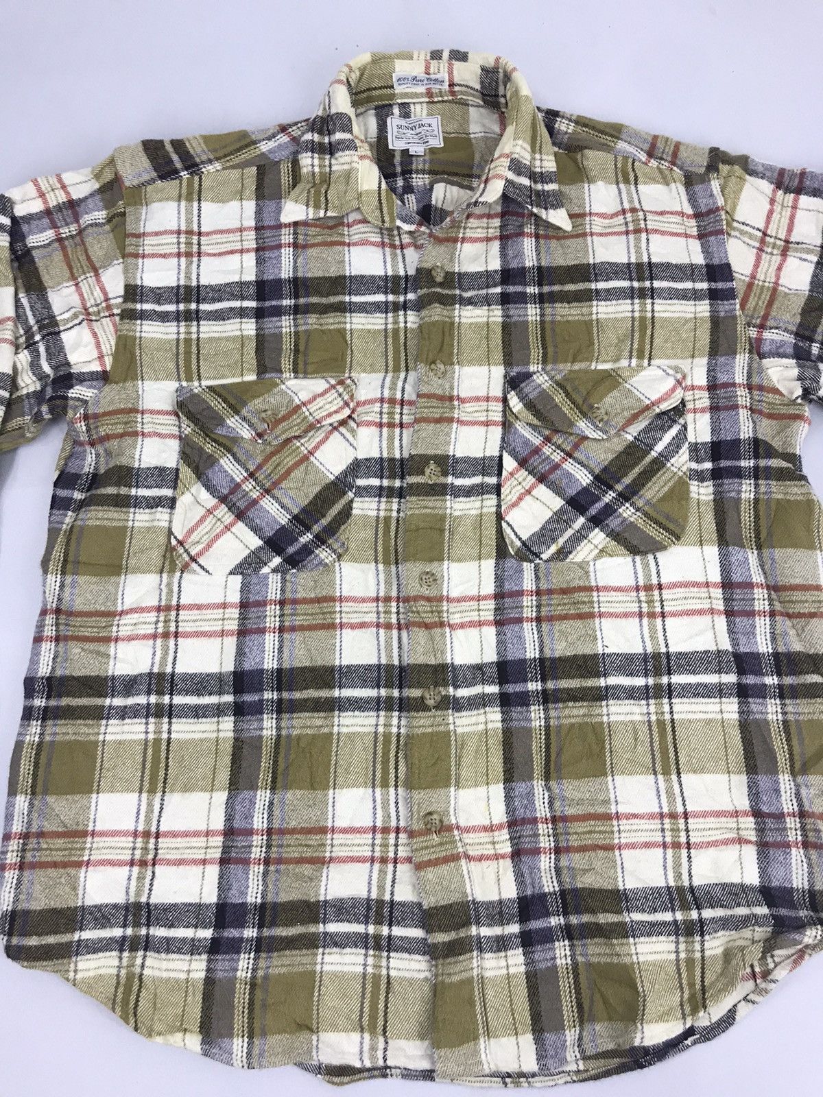 Flannel Cool Vintage Sunny Jack Orthodox Plaid Check Size US L / EU 52-54 / 3 - 3 Thumbnail