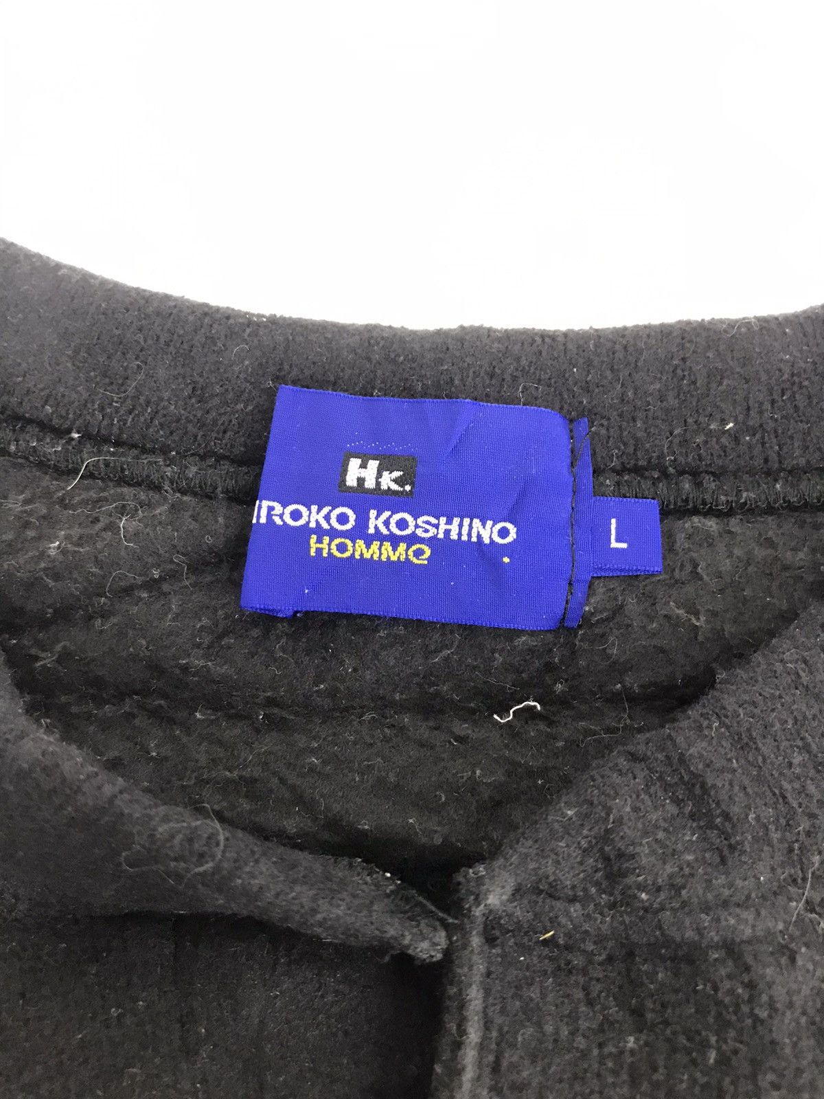 Hiroko Koshino Homme Vintage Hiroko Koshino Homme Fleece Sweatshirt Hoodies Size US L / EU 52-54 / 3 - 4 Thumbnail