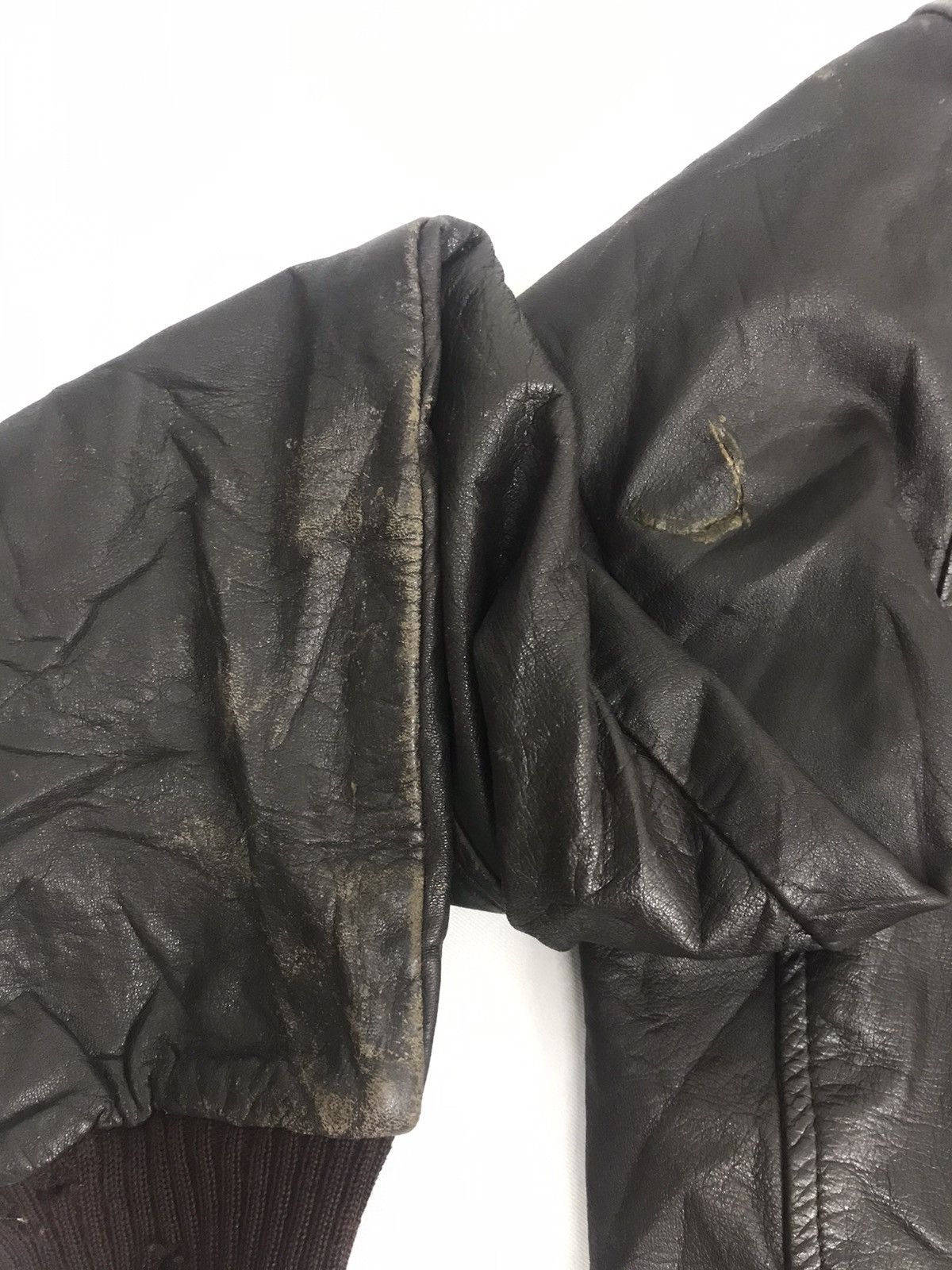 Japanese Brand Hype Fashion De Luxe Leather Bomber Jacket Size US M / EU 48-50 / 2 - 8 Thumbnail