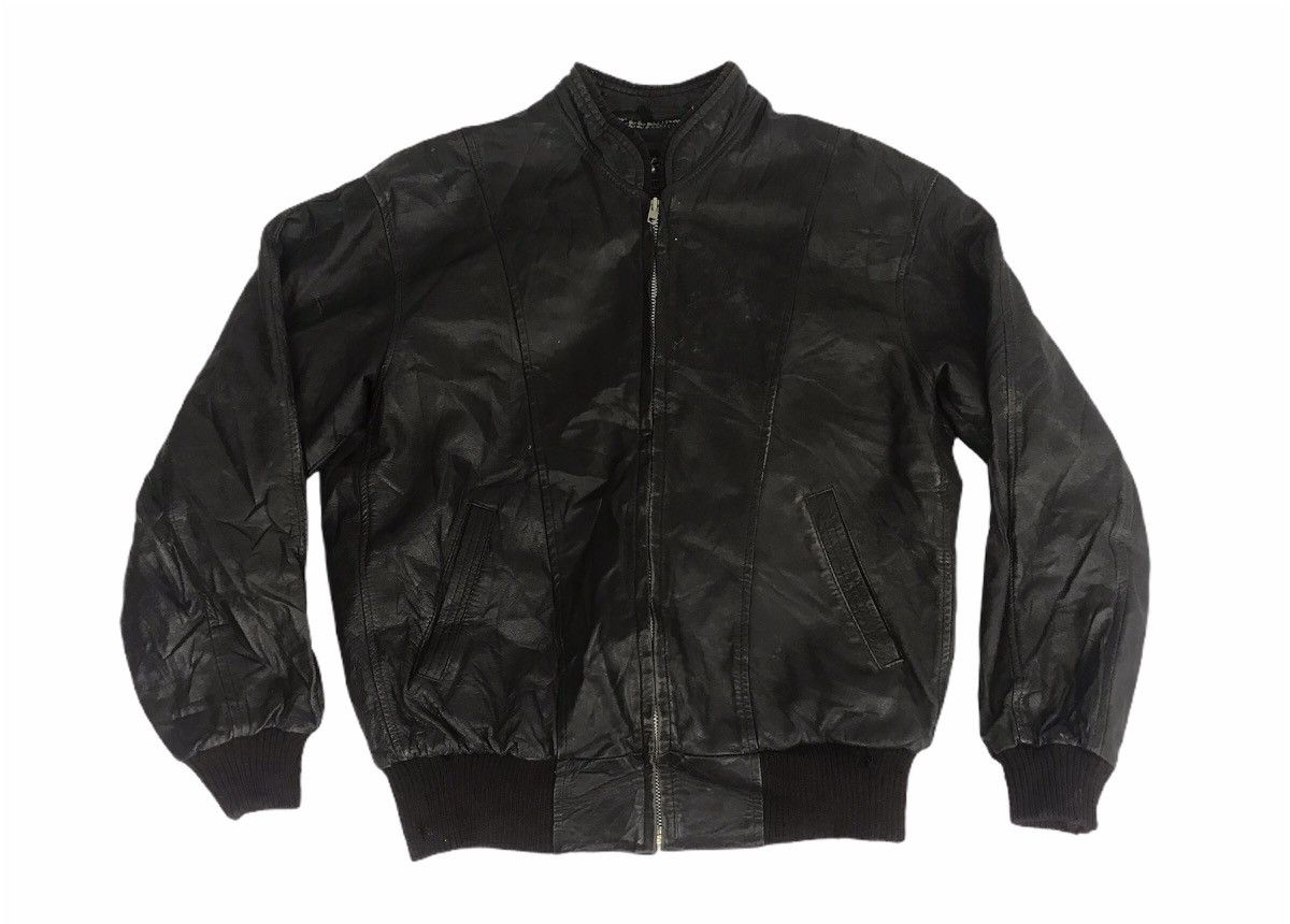 Japanese Brand Hype Fashion De Luxe Leather Bomber Jacket Size US M / EU 48-50 / 2 - 1 Thumbnail