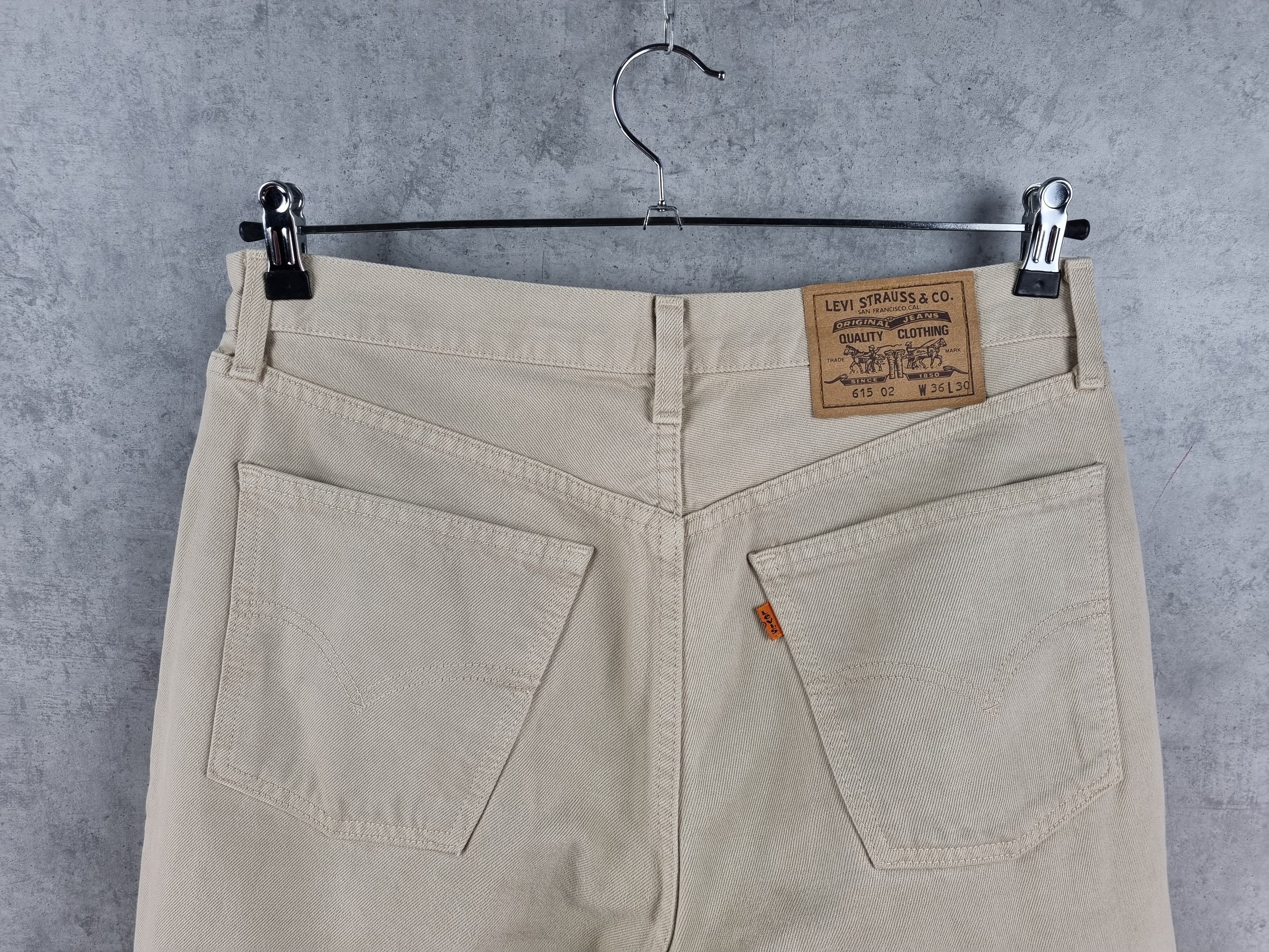 Levi's × Vintage 90s Vintage Levi's Orange Tab 615 02 Beige Denim Jeans Size US 33 - 8 Thumbnail