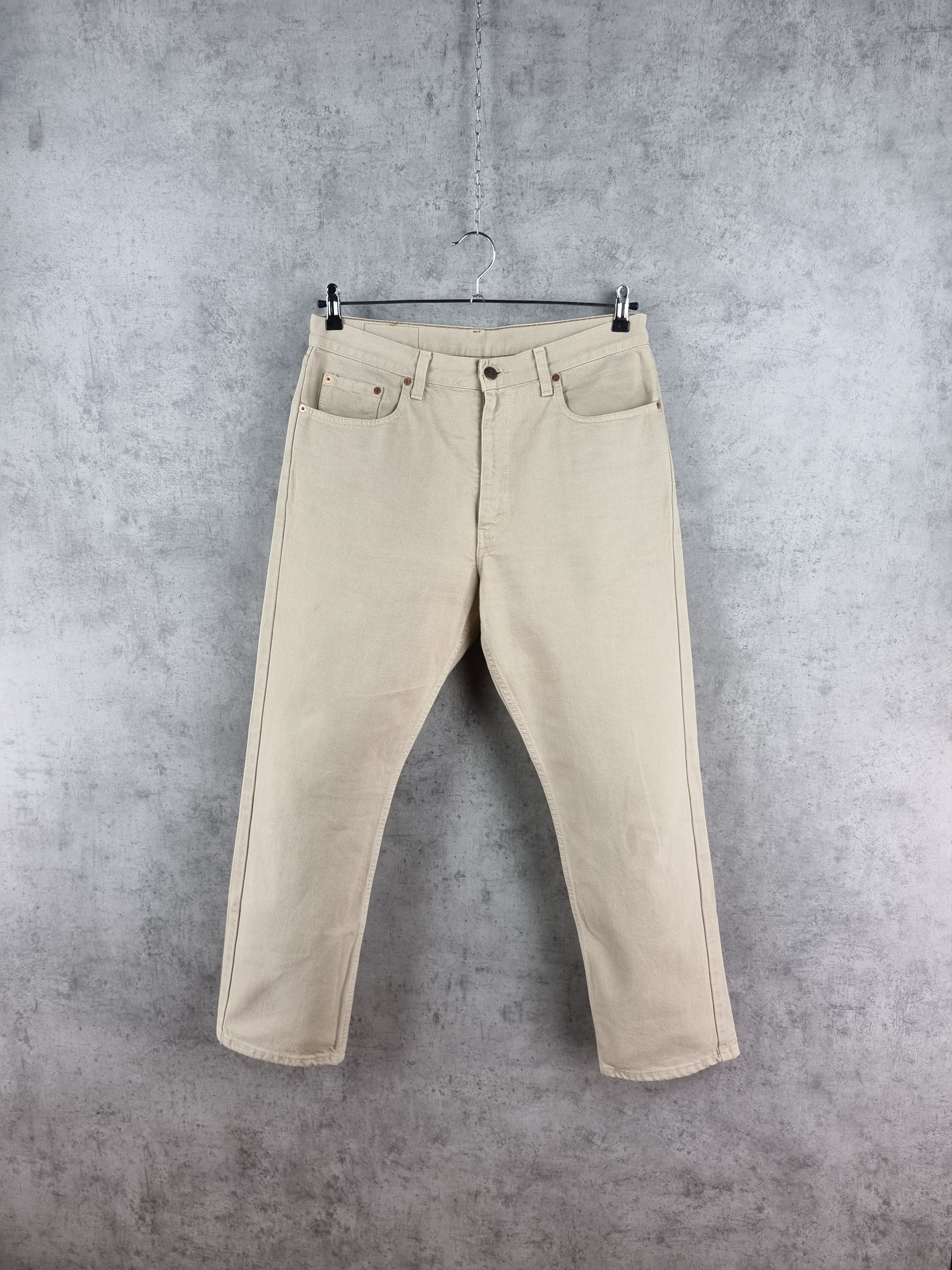Levi's × Vintage 90s Vintage Levi's Orange Tab 615 02 Beige Denim Jeans Size US 33 - 3 Thumbnail