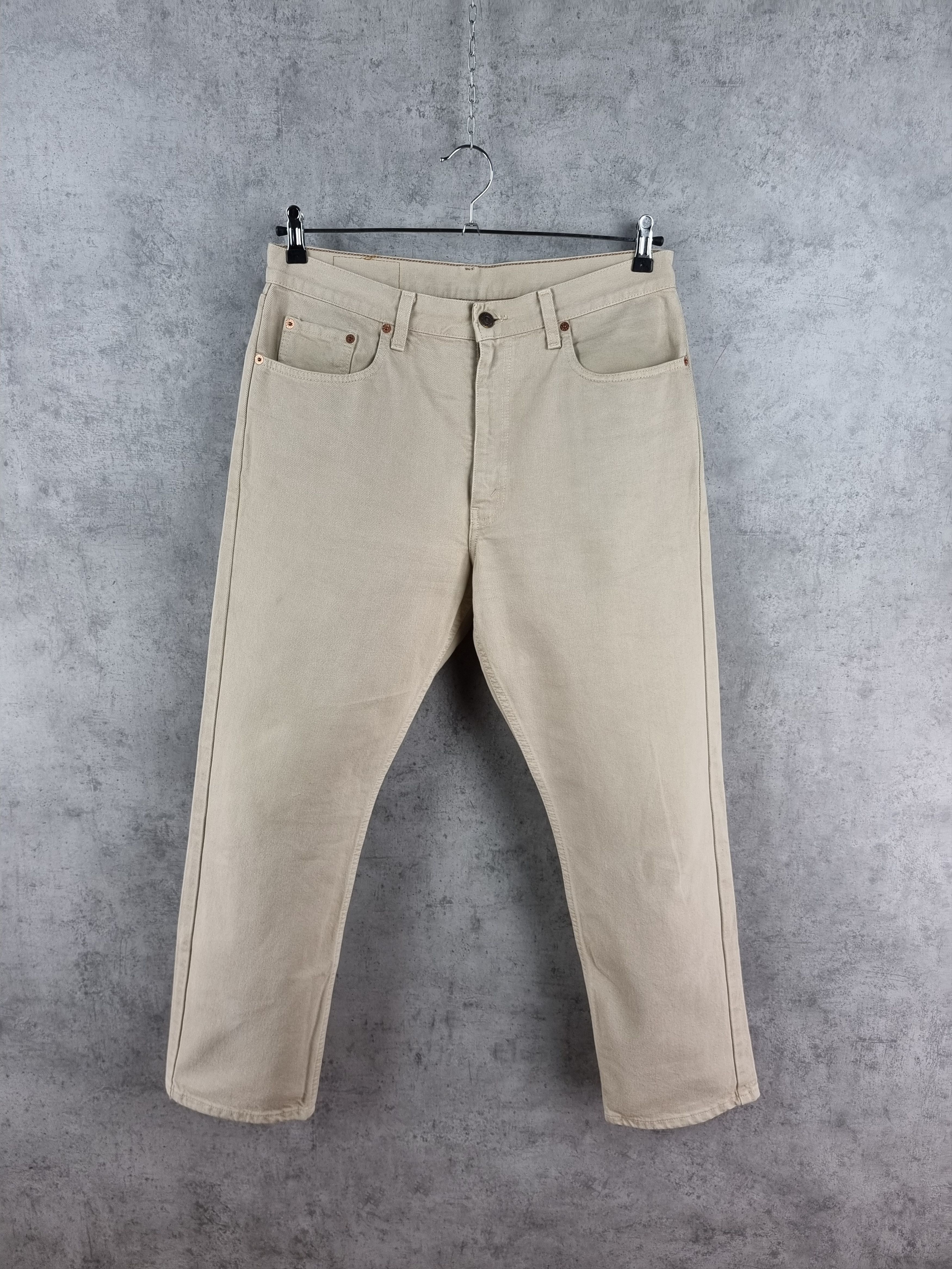 Levi's × Vintage 90s Vintage Levi's Orange Tab 615 02 Beige Denim Jeans Size US 33 - 15 Thumbnail