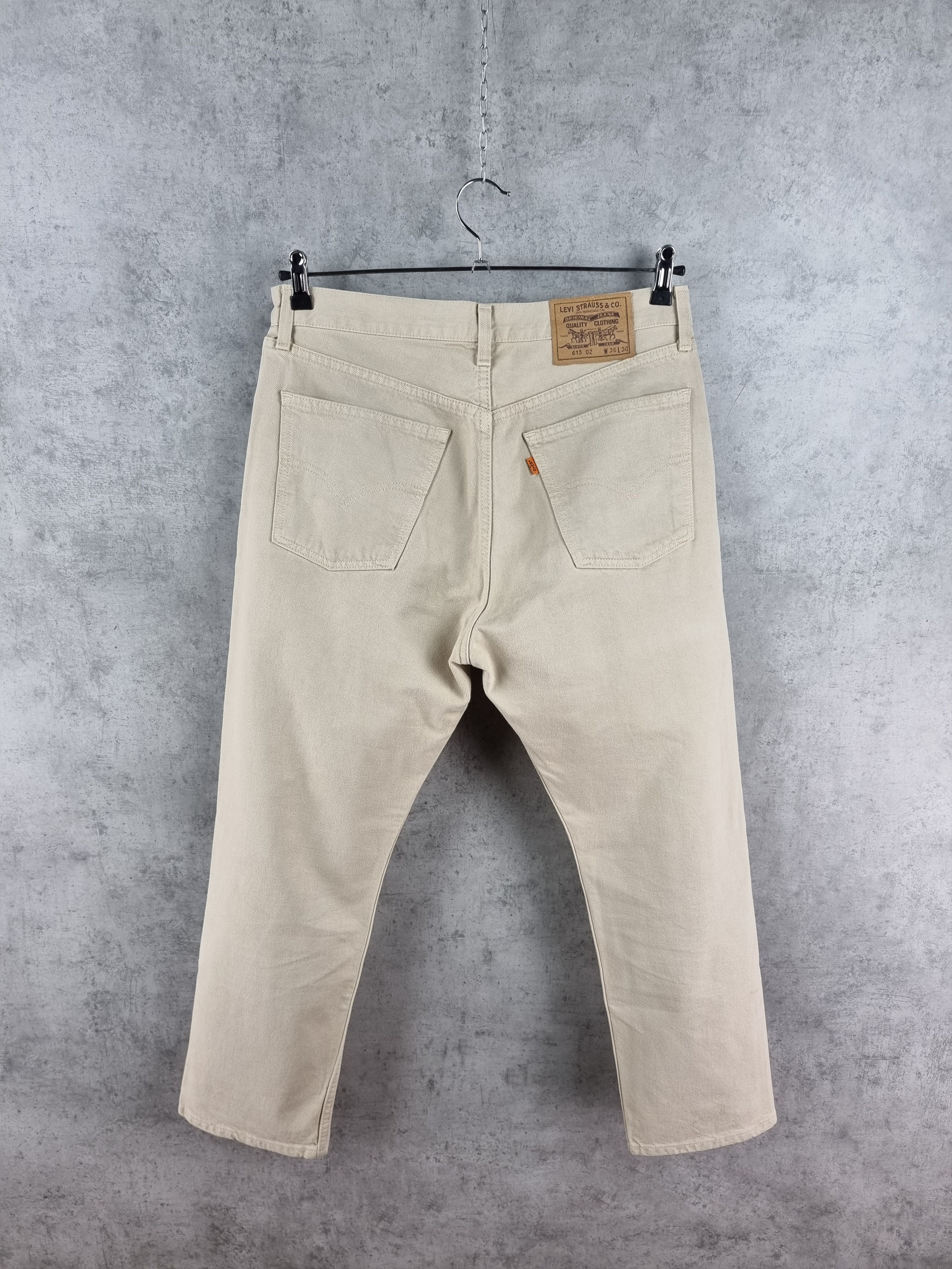 Levi's × Vintage 90s Vintage Levi's Orange Tab 615 02 Beige Denim Jeans Size US 33 - 2 Thumbnail