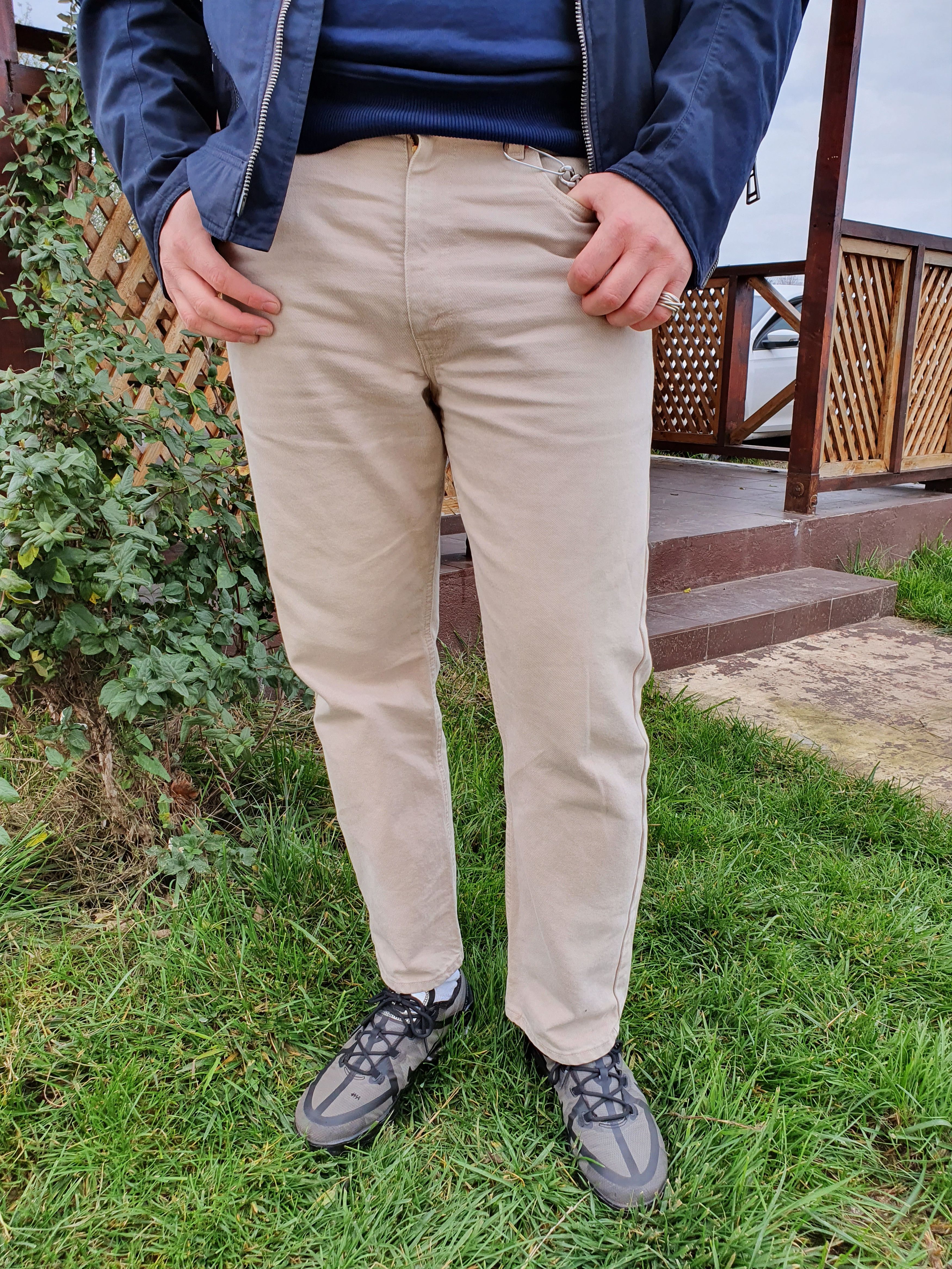 Levi's × Vintage 90s Vintage Levi's Orange Tab 615 02 Beige Denim Jeans Size US 33 - 4 Thumbnail