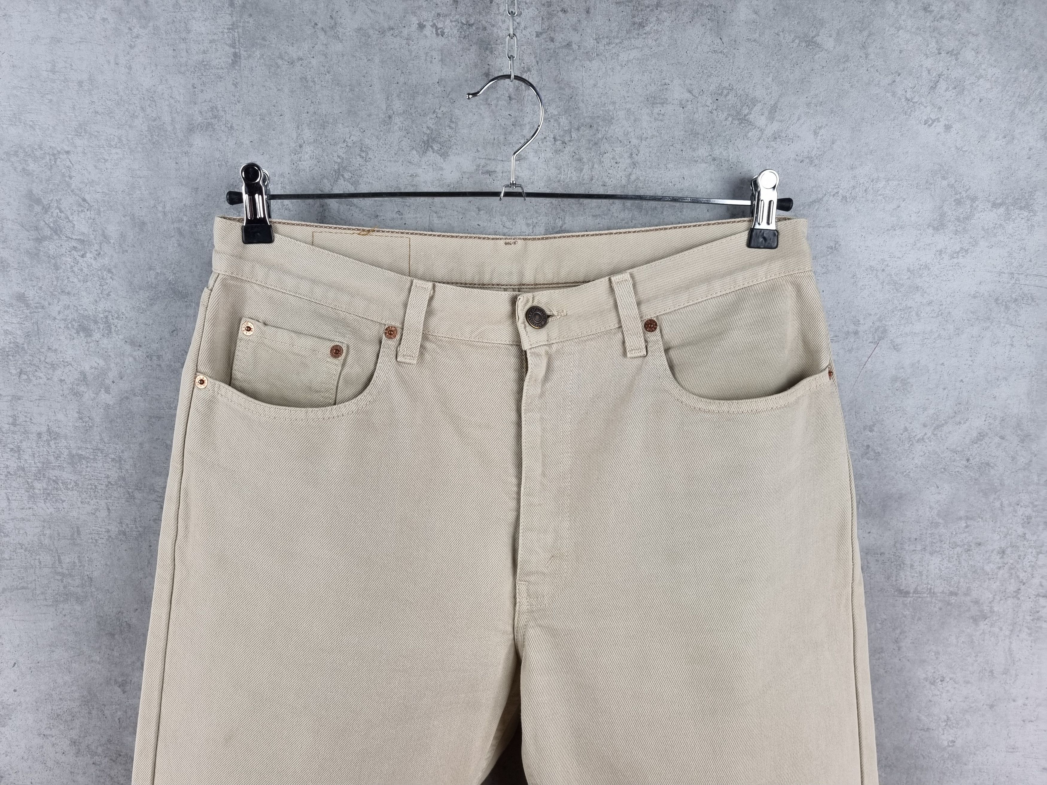 Levi's × Vintage 90s Vintage Levi's Orange Tab 615 02 Beige Denim Jeans Size US 33 - 6 Thumbnail