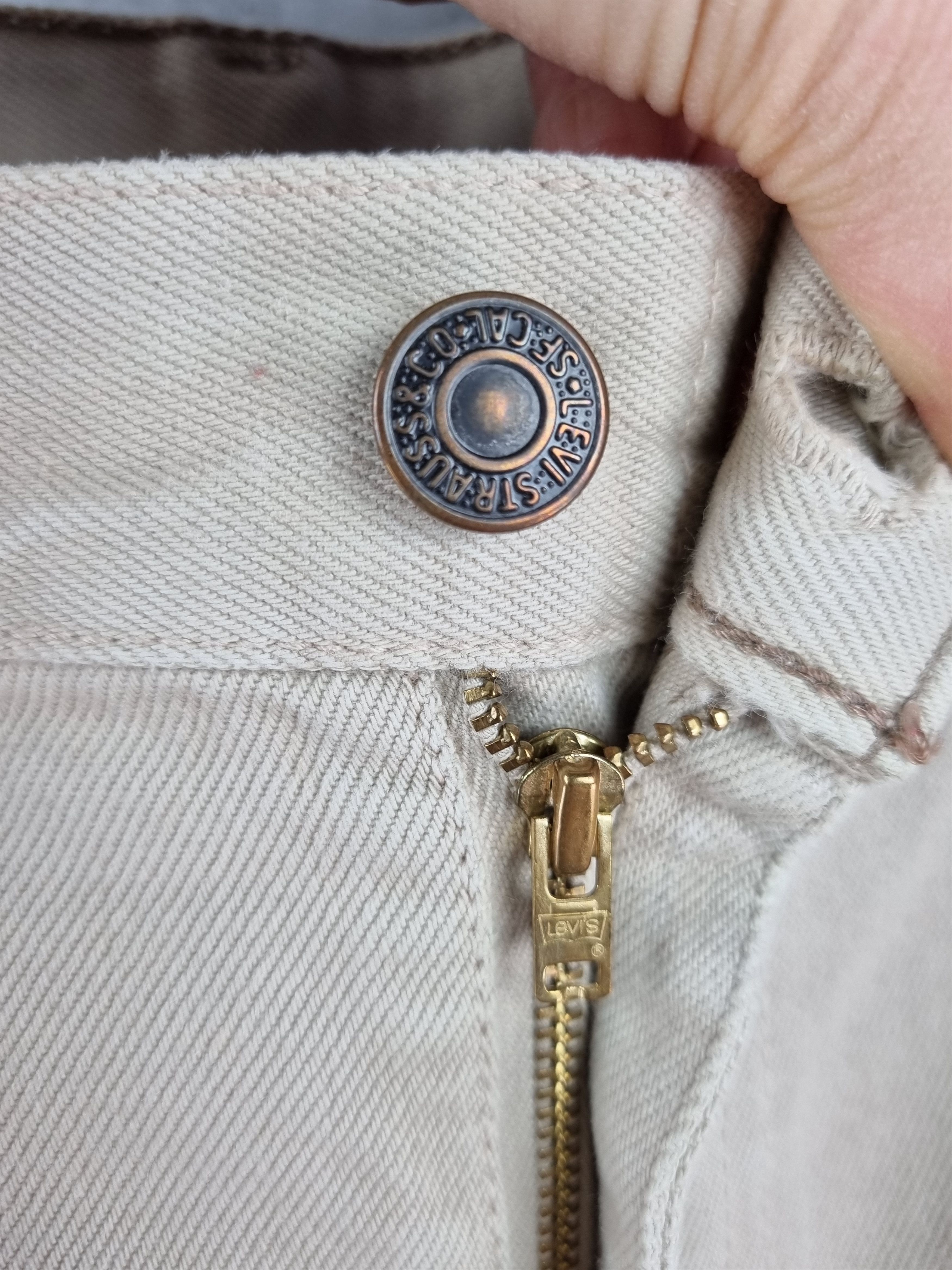 Levi's × Vintage 90s Vintage Levi's Orange Tab 615 02 Beige Denim Jeans Size US 33 - 7 Thumbnail