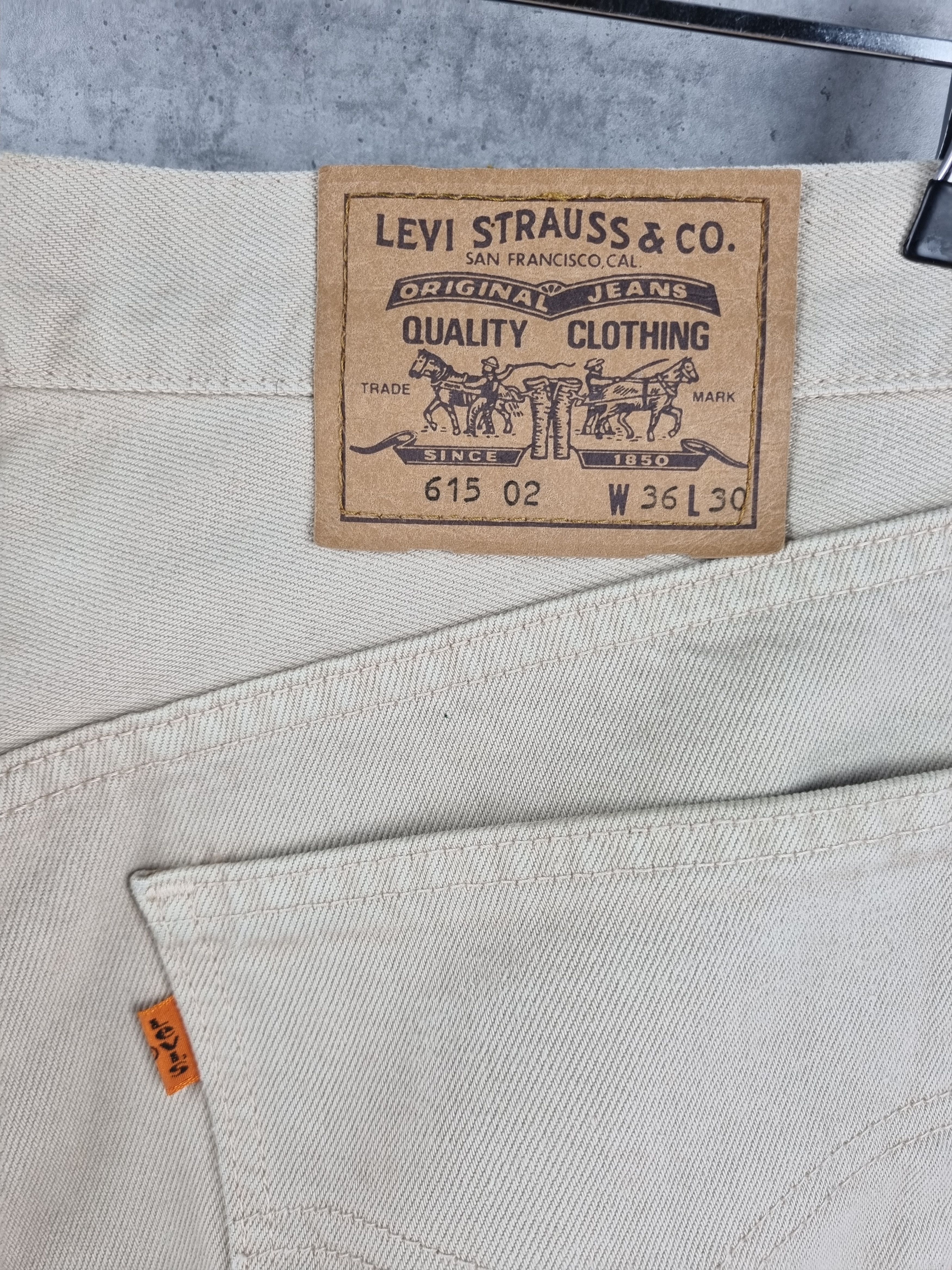 Levi's × Vintage 90s Vintage Levi's Orange Tab 615 02 Beige Denim Jeans Size US 33 - 9 Thumbnail
