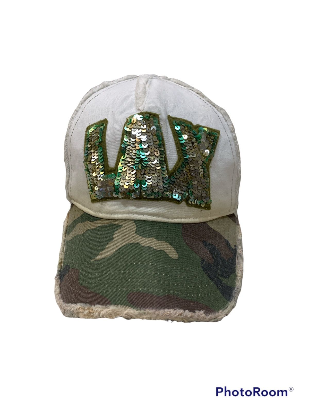 image of Hats x Trucker Hat Distressed Yoshinori Kotake Camouflage Trucker Hat, Men's