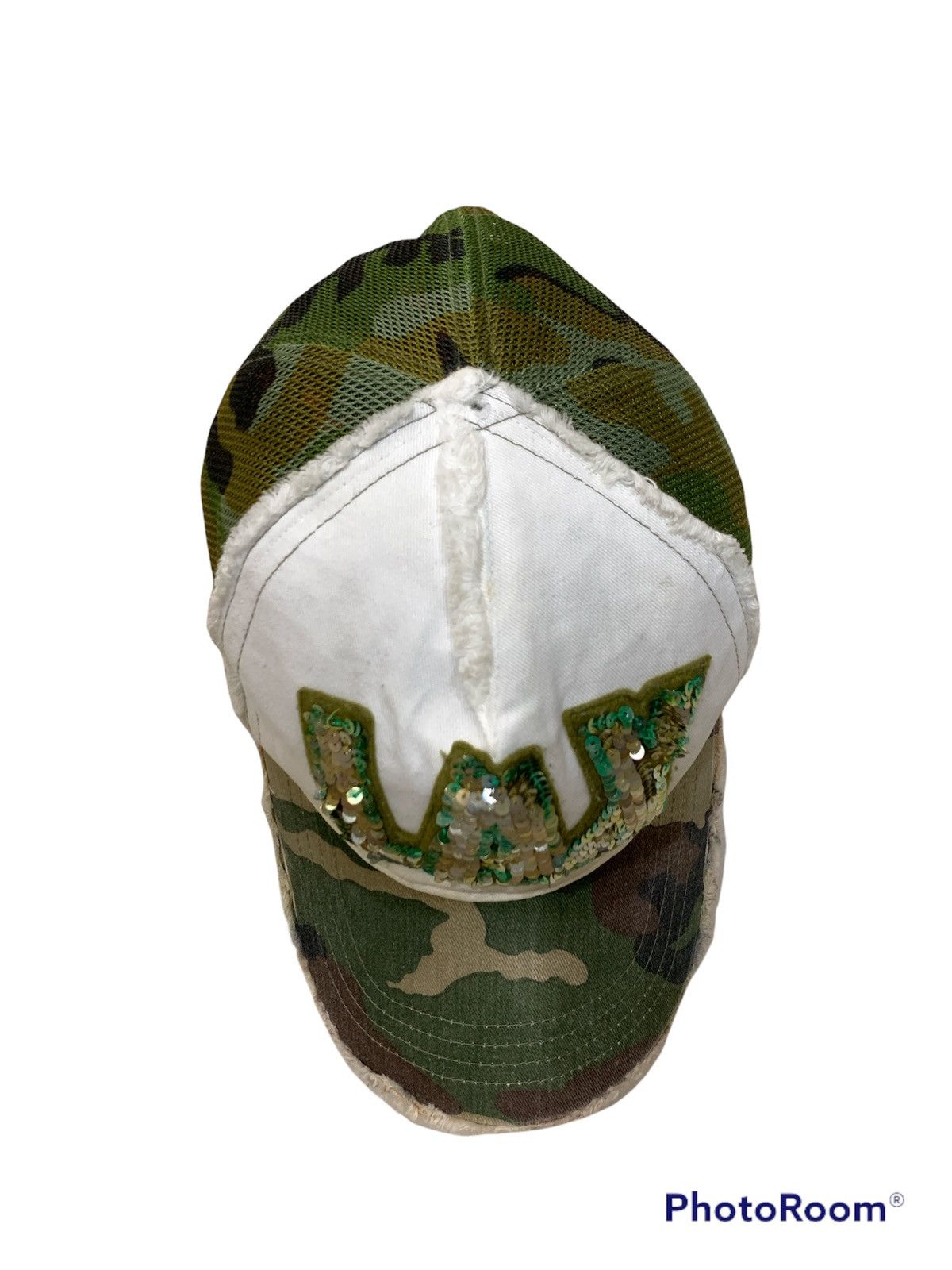 Japanese Brand DISTRESSED YOSHINORI KOTAKE CAMOUFLAGE TRUCKER HAT Size ONE SIZE - 5 Thumbnail