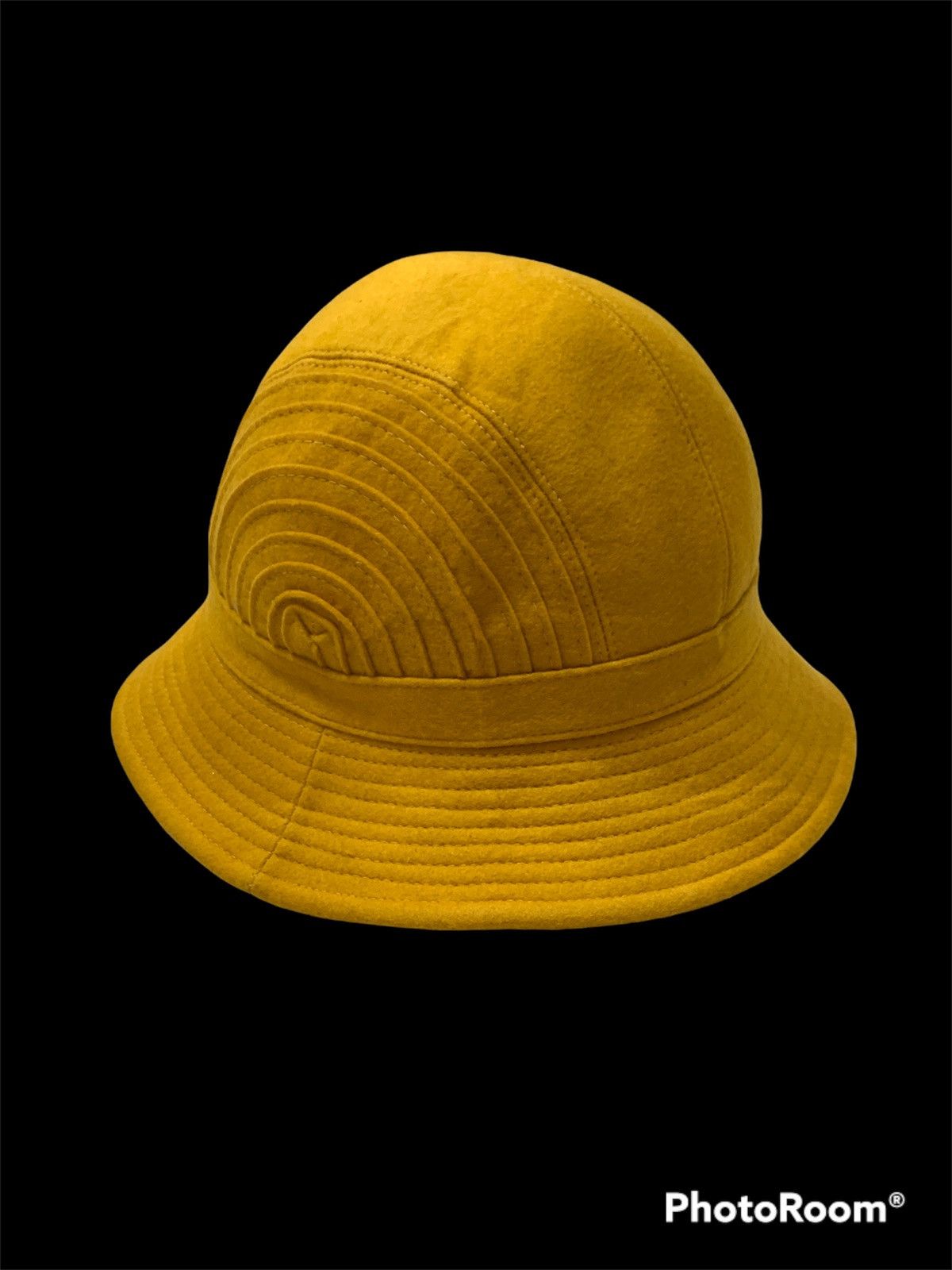 image of Cashmere Wool Pure Wool Pleated Hat in Orange, Men's
