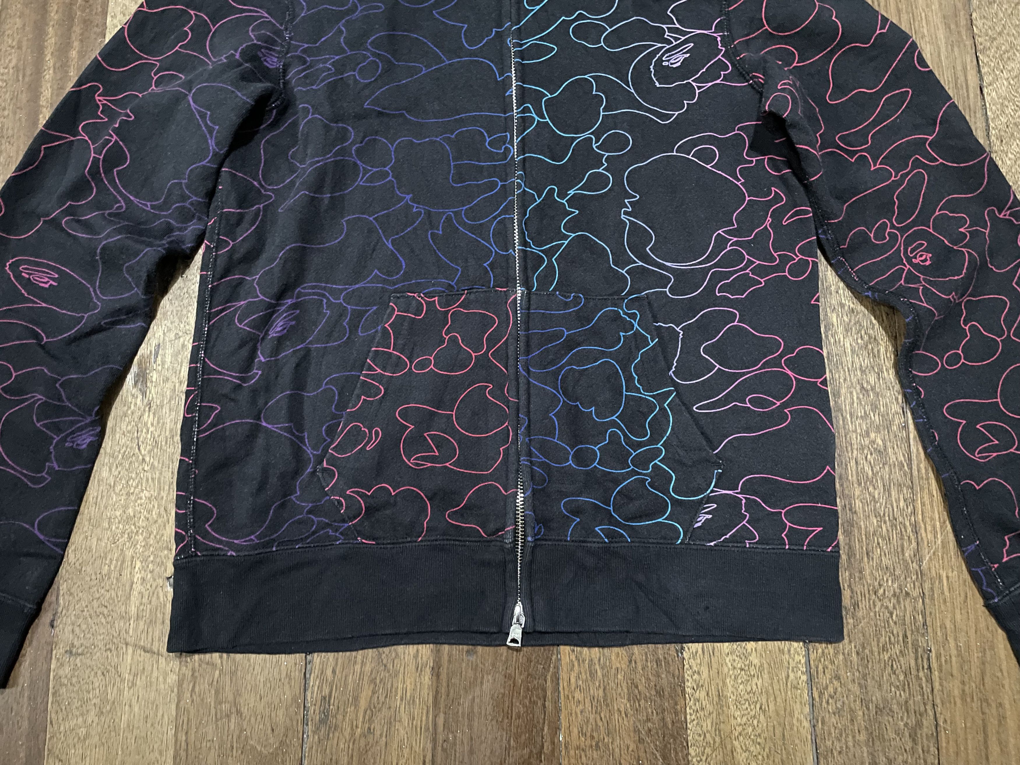 Bape A BATHING APE PENCIL NEON CAMO SHARK FULL ZIP Size S / US 4 / IT 40 - 6 Thumbnail