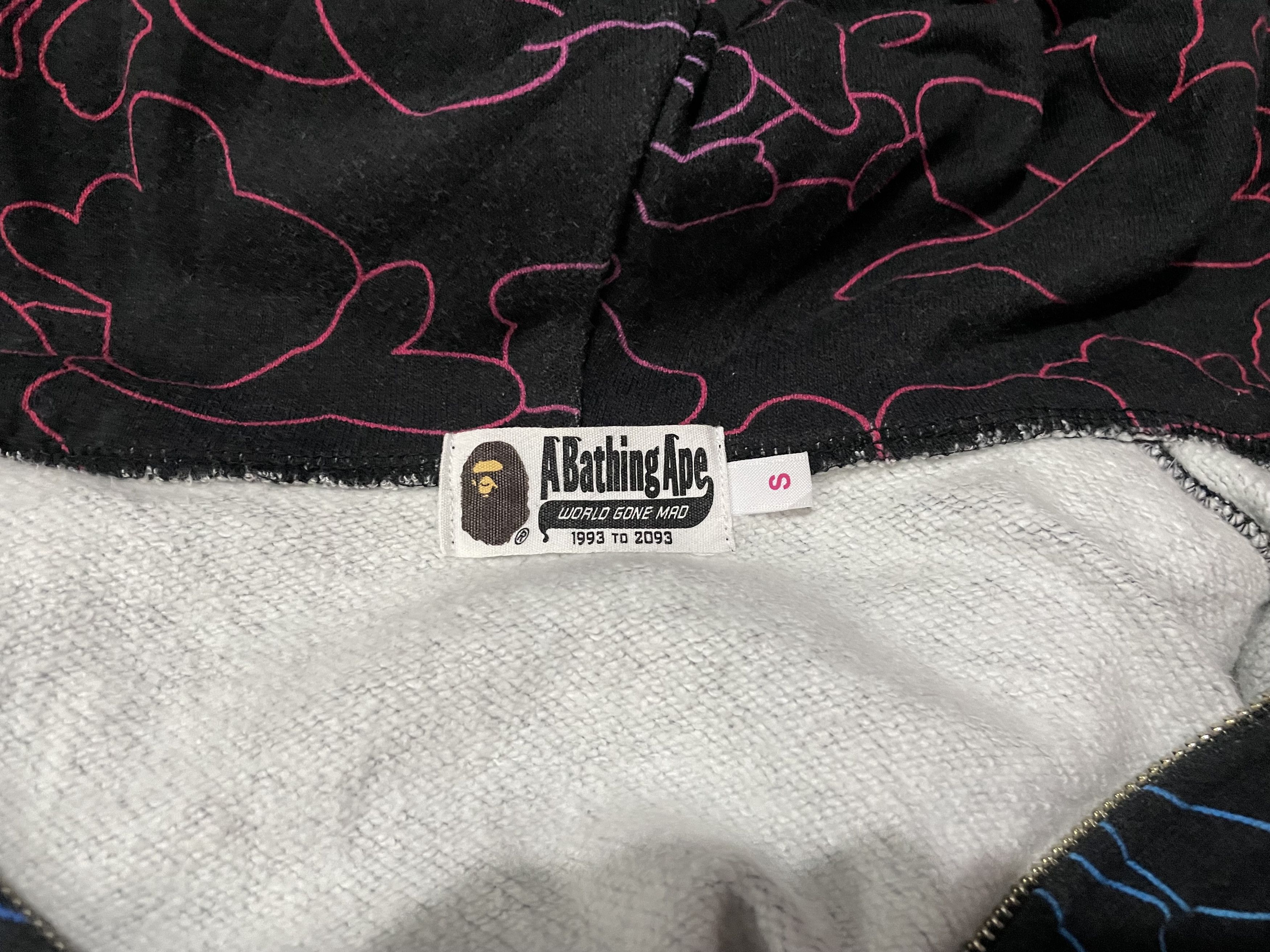 Bape A BATHING APE PENCIL NEON CAMO SHARK FULL ZIP Size S / US 4 / IT 40 - 12 Thumbnail