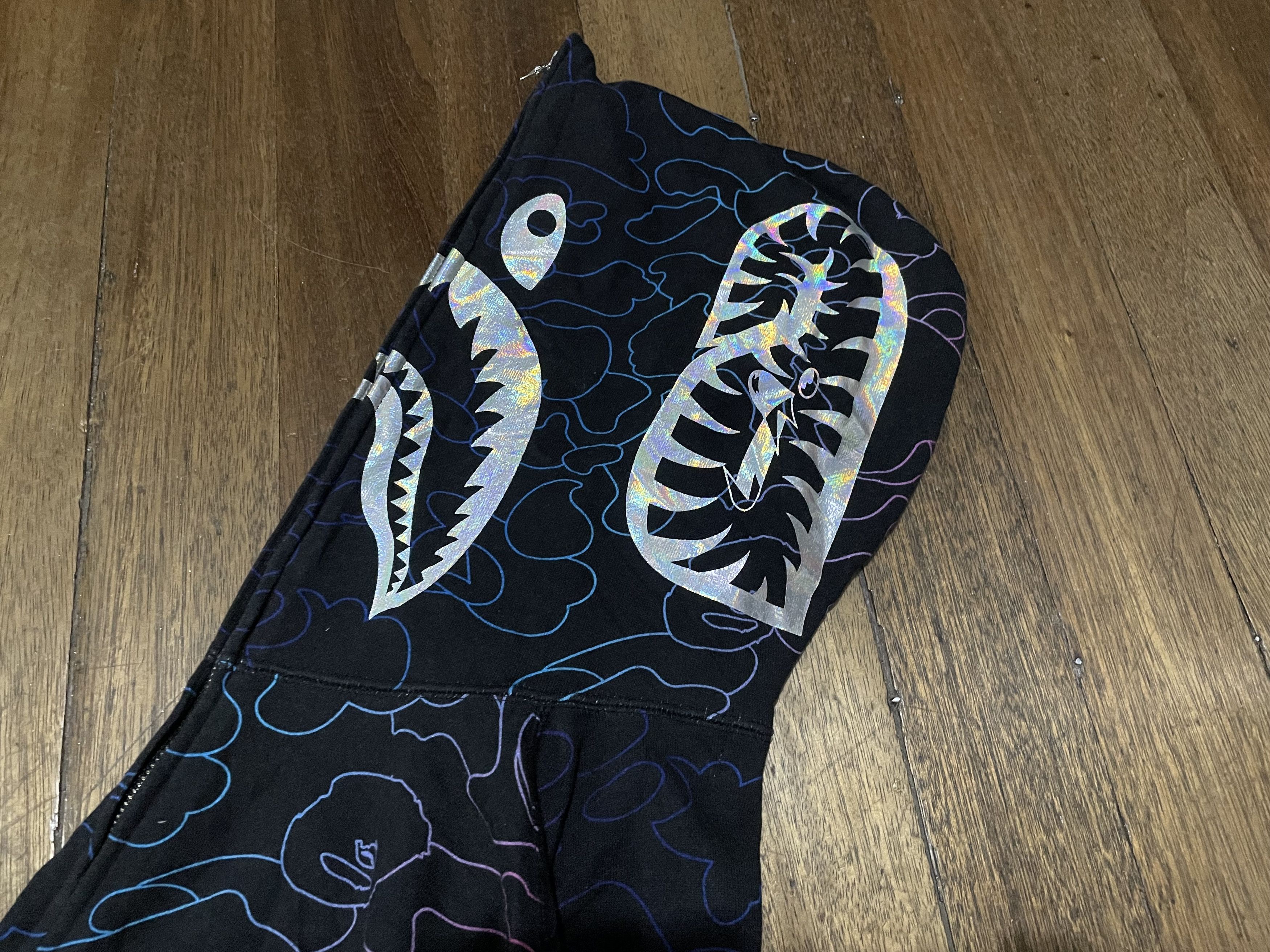 Bape A BATHING APE PENCIL NEON CAMO SHARK FULL ZIP Size S / US 4 / IT 40 - 5 Thumbnail