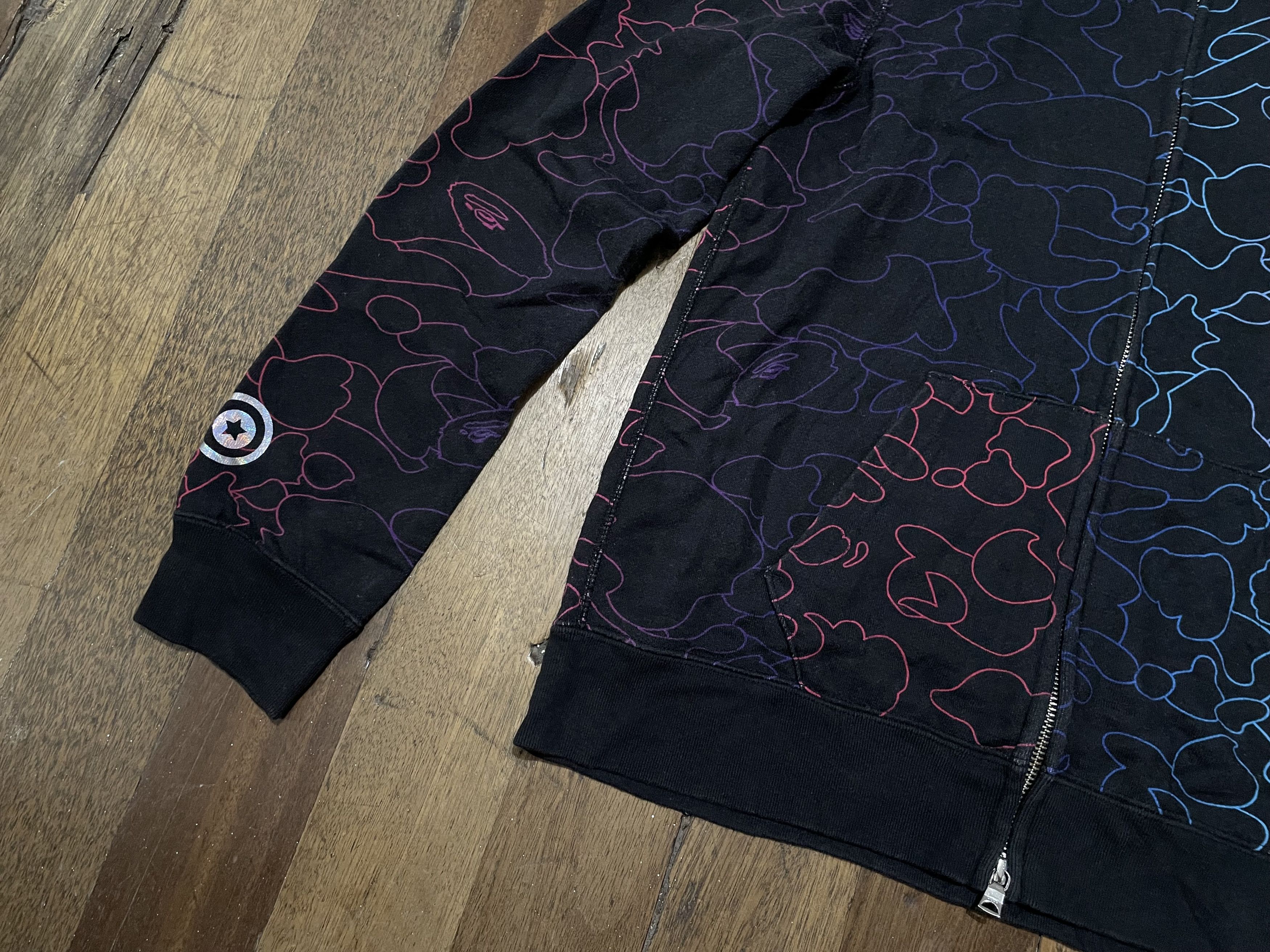 Bape A BATHING APE PENCIL NEON CAMO SHARK FULL ZIP Size S / US 4 / IT 40 - 7 Thumbnail