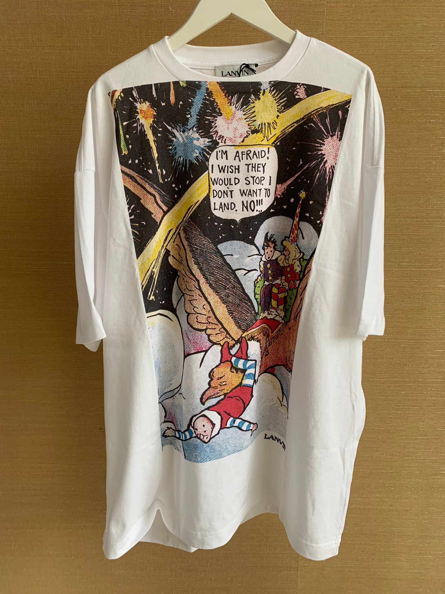 image of Lanvin T-Shirt Ss Fireworks In White, Men's (Size XL)