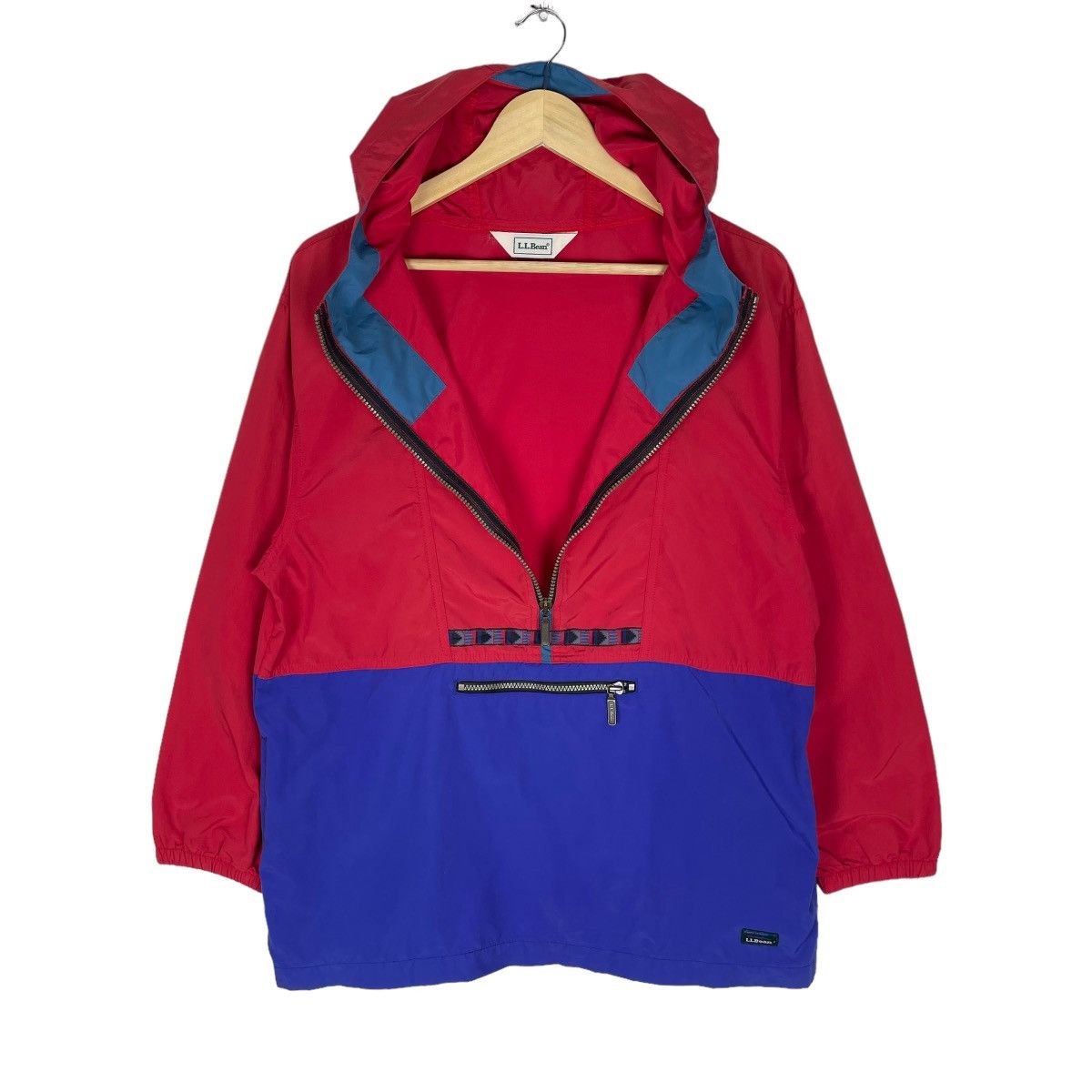 L.L. Bean × Vintage ⚡️LL BEAN HOODIE HALF ZIPPER ANORAK LIGHT JACKET Size M / US 6-8 / IT 42-44 - 1 Thumbnail