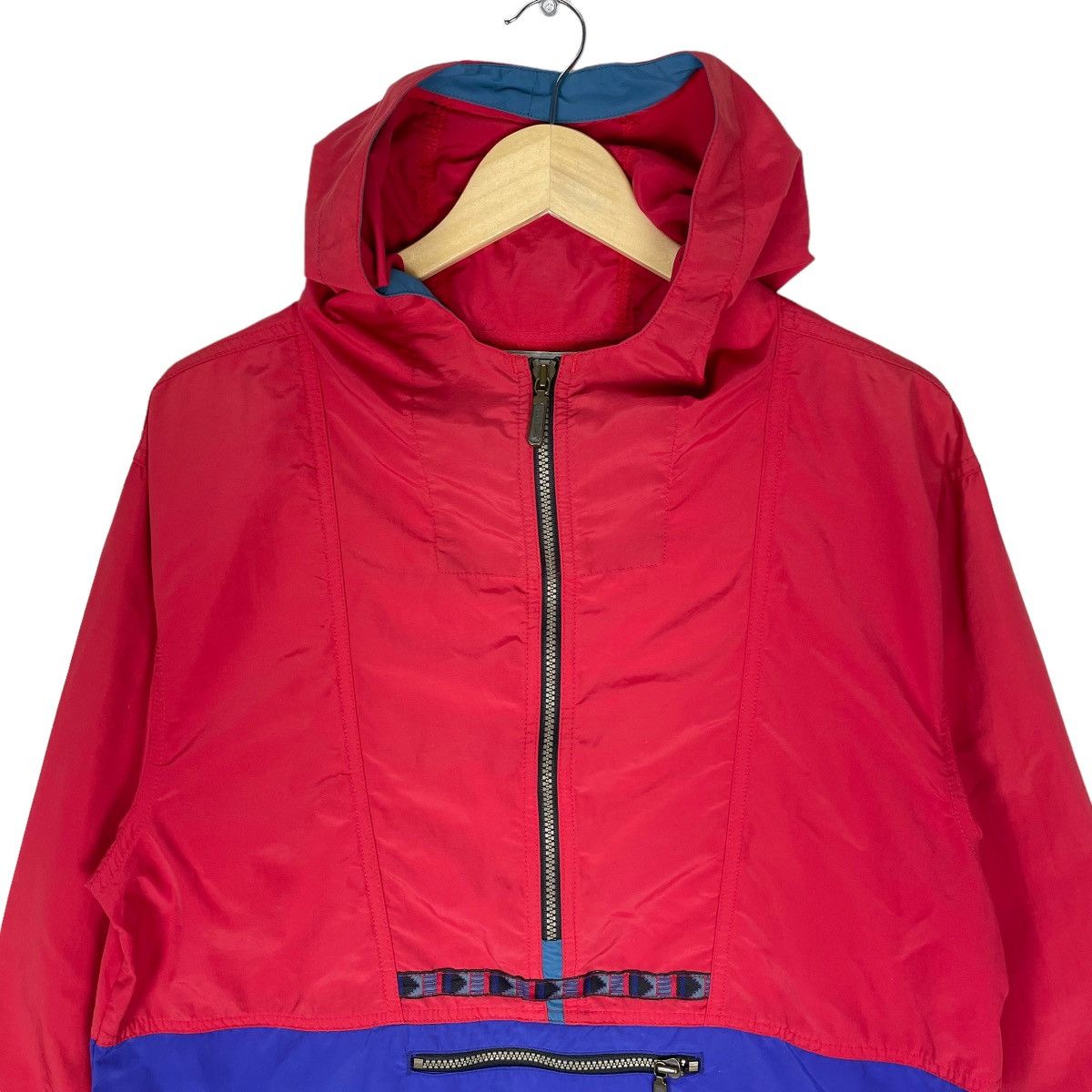 L.L. Bean × Vintage ⚡️LL BEAN HOODIE HALF ZIPPER ANORAK LIGHT JACKET Size M / US 6-8 / IT 42-44 - 3 Thumbnail