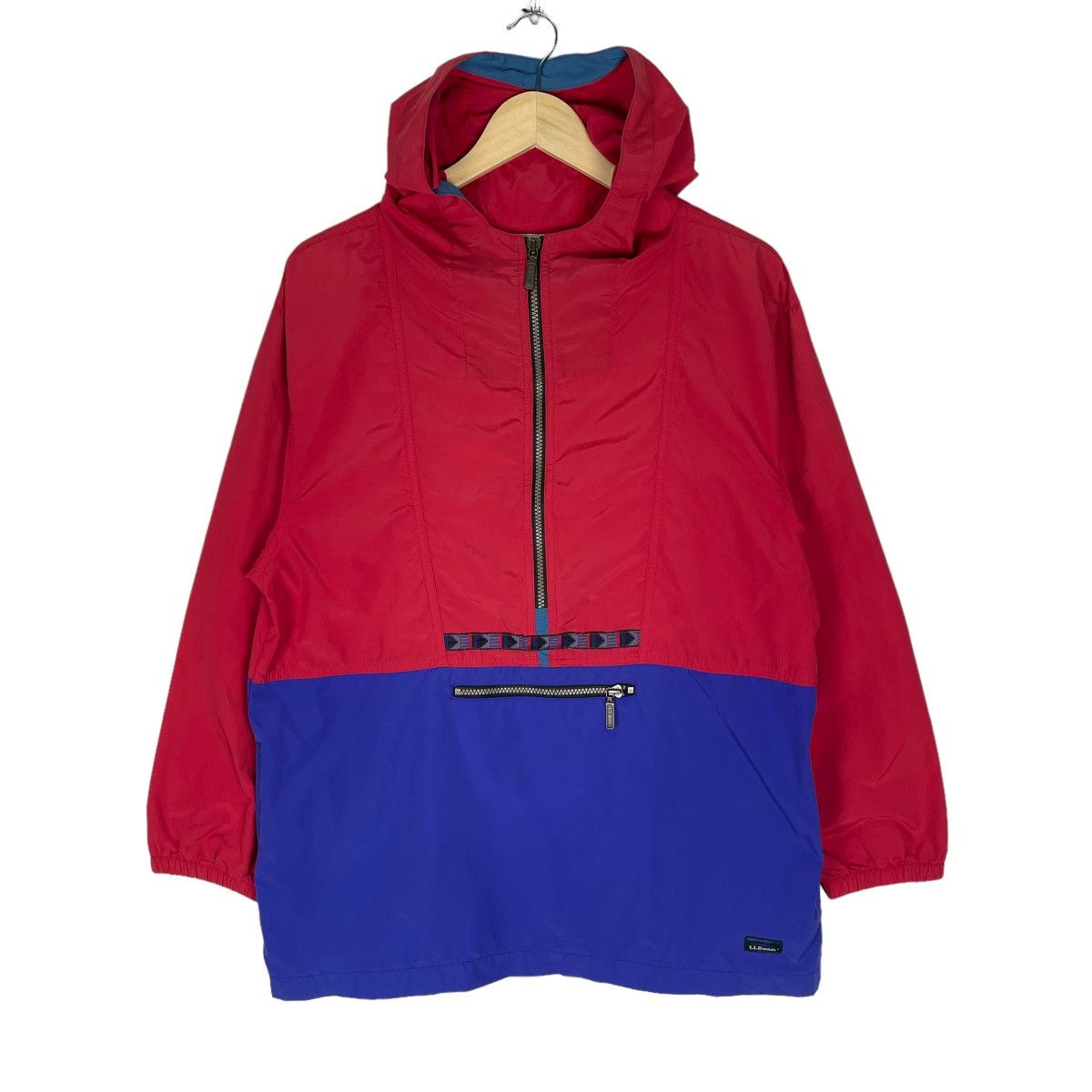 L.L. Bean × Vintage ⚡️LL BEAN HOODIE HALF ZIPPER ANORAK LIGHT JACKET Size M / US 6-8 / IT 42-44 - 2 Thumbnail