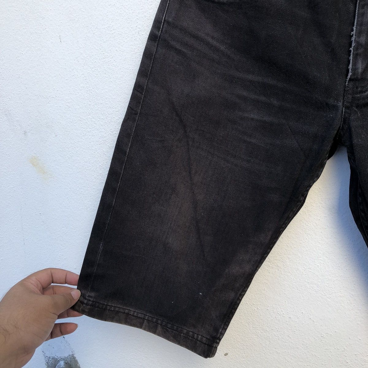 Japanese Brand MEMORY SPECIAL SUKAJAN SHORT DENIM BIG LOGO FISH COILS Size US 31 - 5 Thumbnail