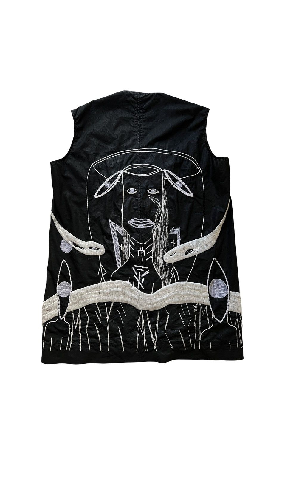 Rick Owens SS15 Faun Oversized Messiah Embroidered Tunic Vest Size US S / EU 44-46 / 1 - 2 Thumbnail