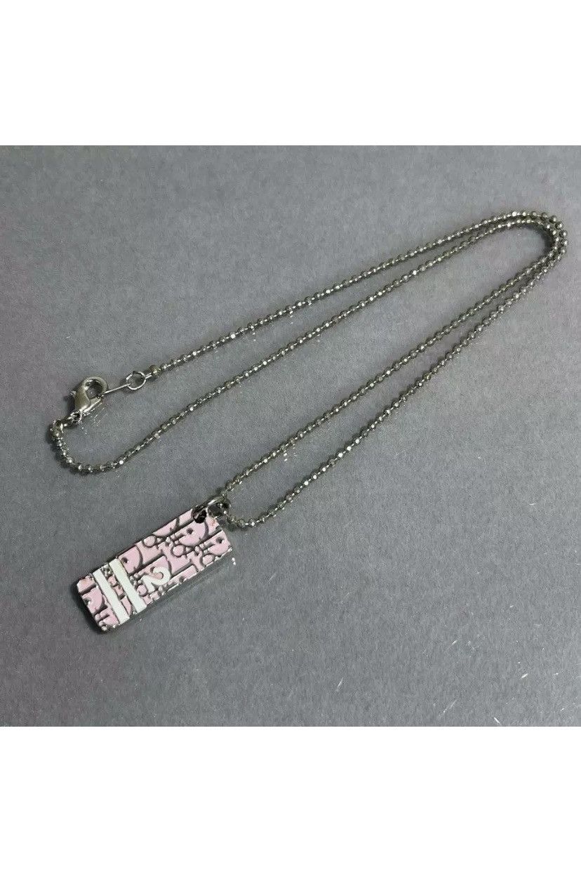 Dior Pink Chain Necklace Size ONE SIZE - 5 Thumbnail