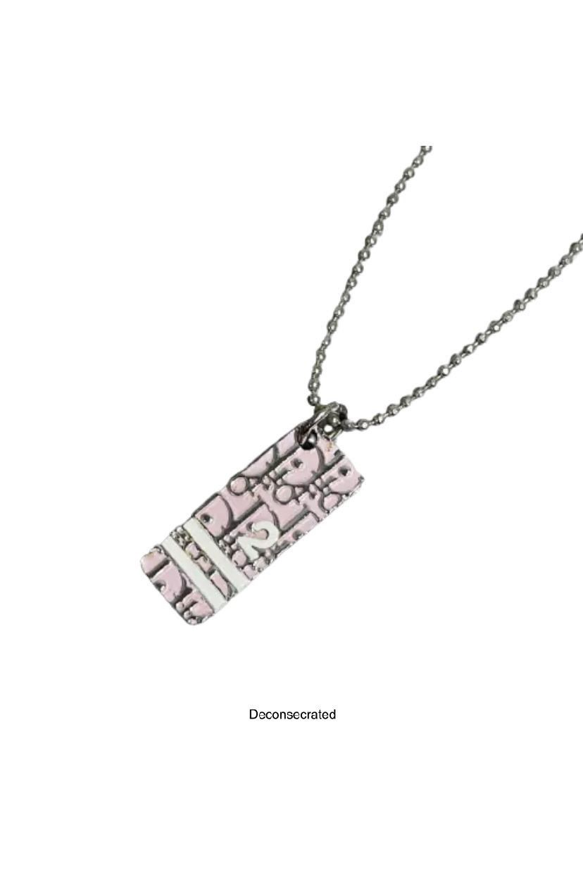 Dior Pink Chain Necklace Size ONE SIZE - 1 Thumbnail