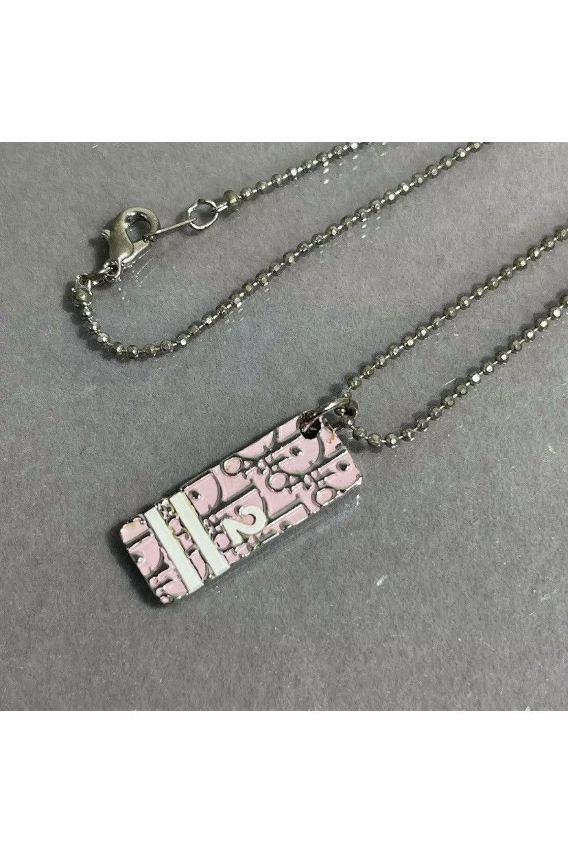 Dior Pink Chain Necklace Size ONE SIZE - 4 Thumbnail