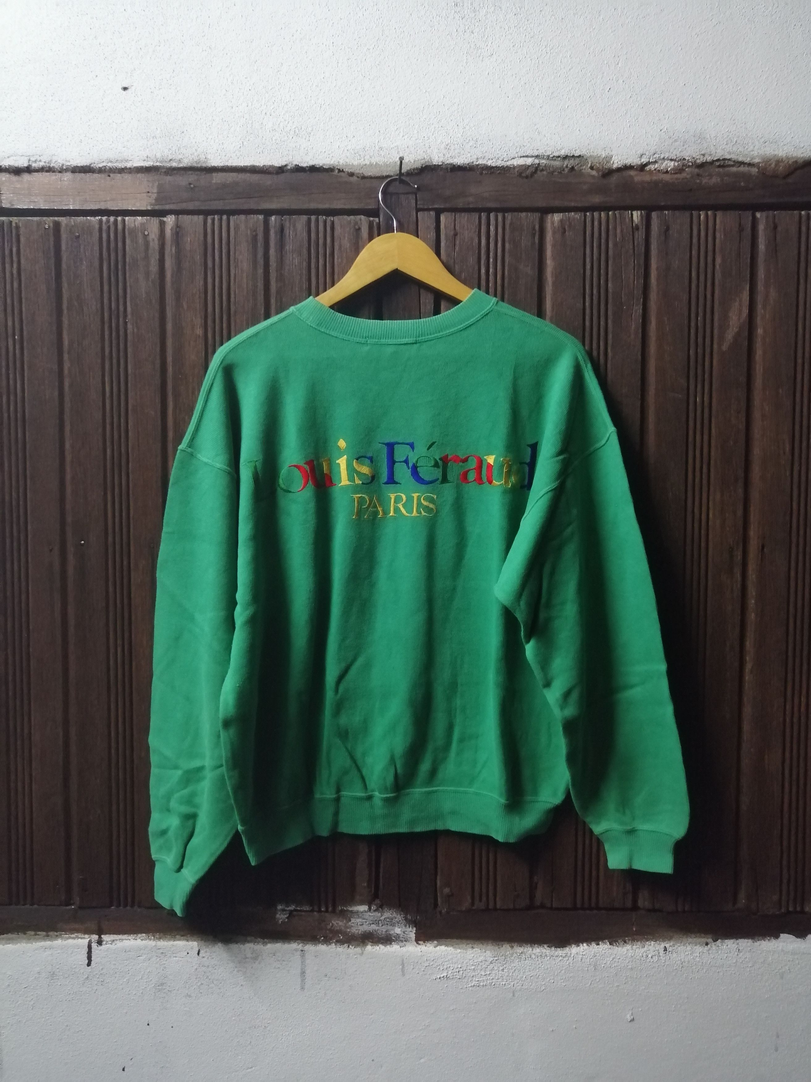 Vintage Louis Feraud Sweatshirt Big Logo Spell Out Embroidered, Grailed