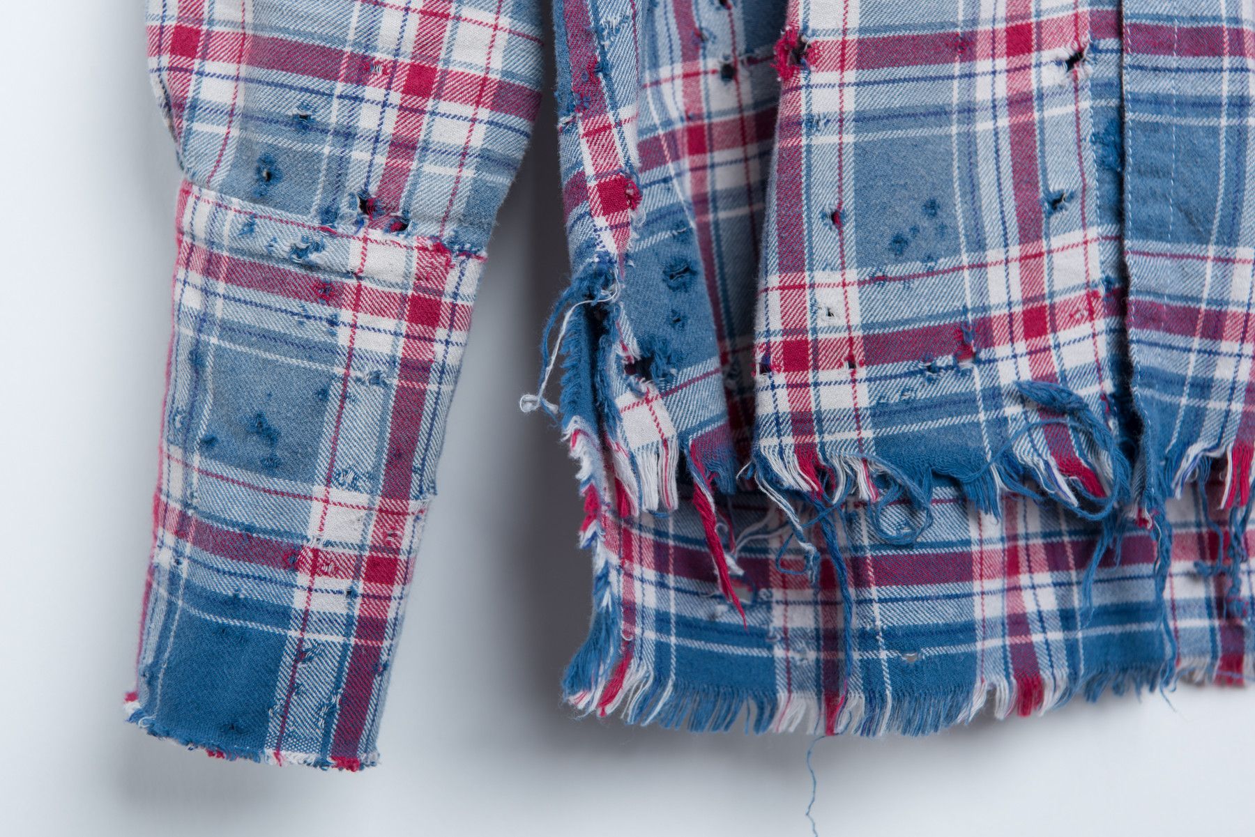 Greg Lauren Bleach Faded Destroyed Everest Flannel Studio Shirt Size US S / EU 44-46 / 1 - 6 Thumbnail
