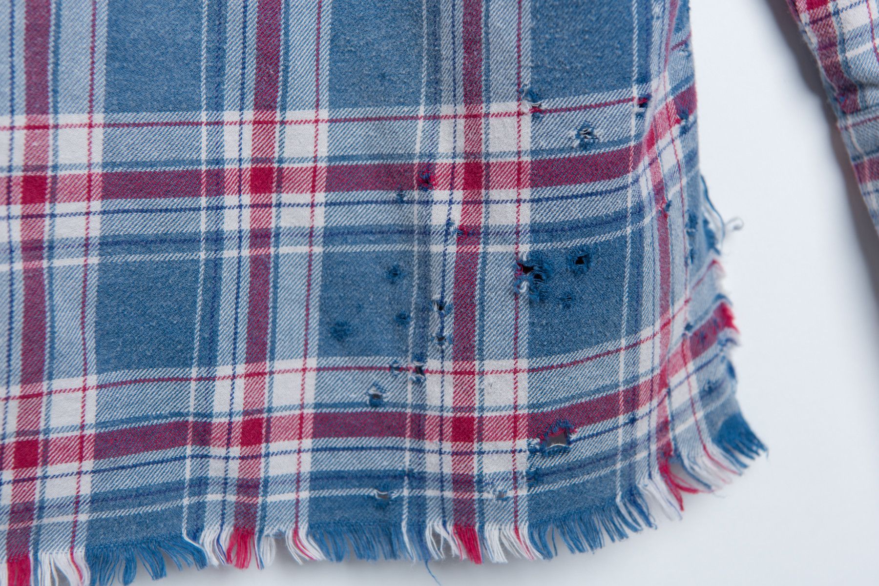 Greg Lauren Bleach Faded Destroyed Everest Flannel Studio Shirt Size US S / EU 44-46 / 1 - 9 Thumbnail