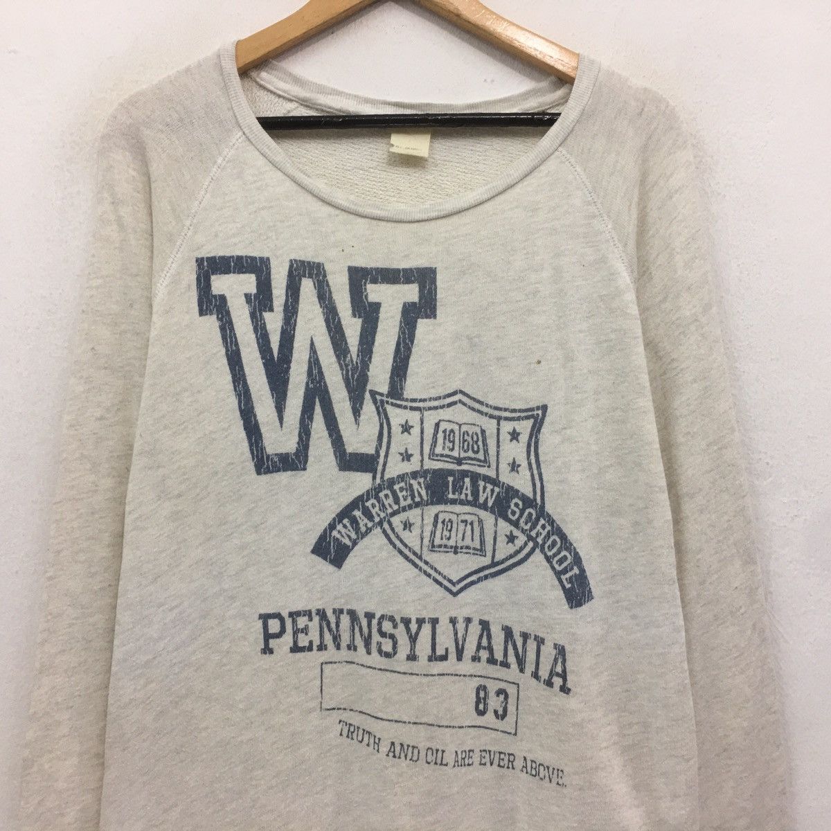 Japanese Brand × Vintage Pennsylvania Sweatshirt Crewneck Spellout Wareen Law School Size US M / EU 48-50 / 2 - 3 Thumbnail