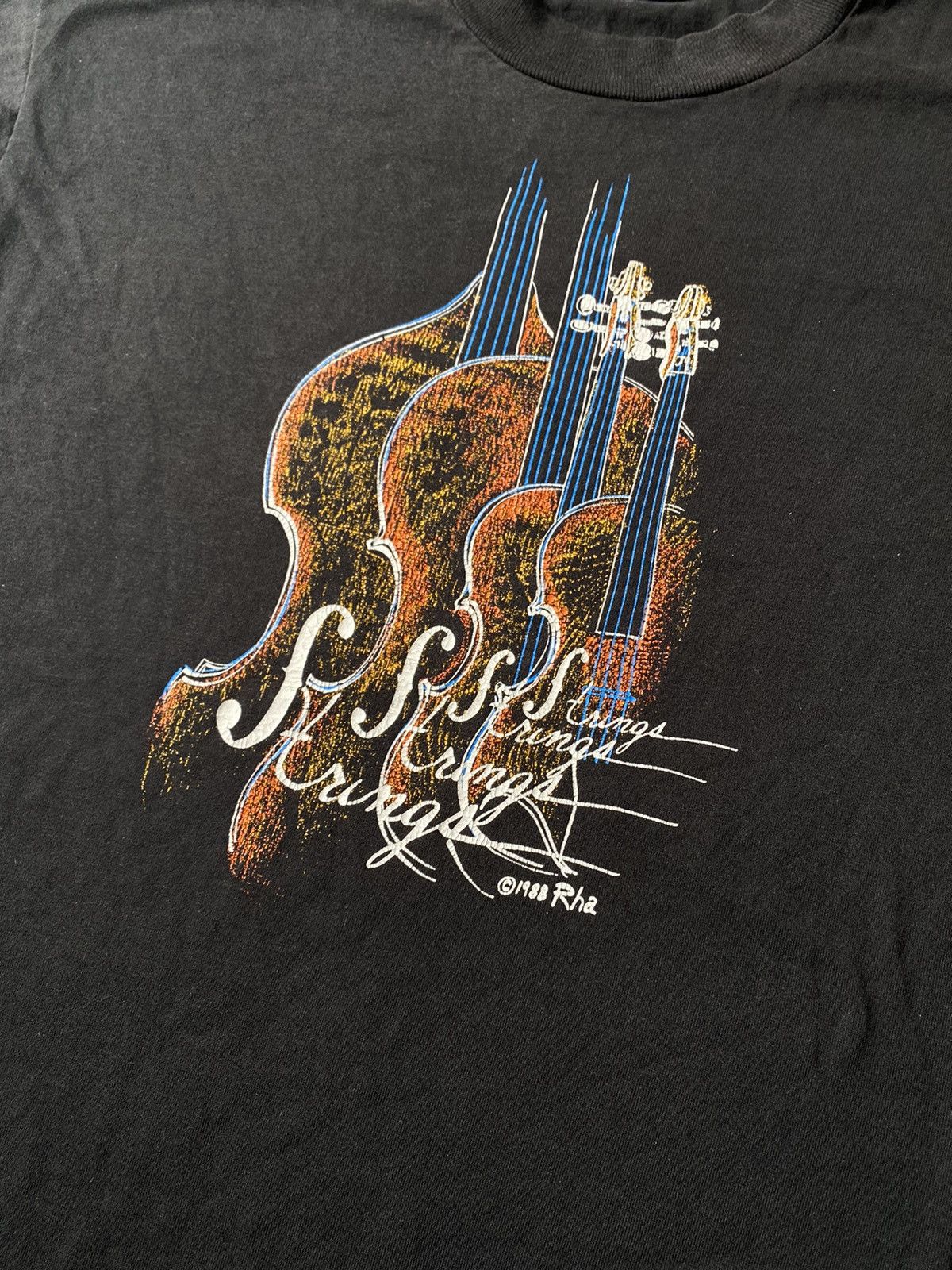 Band Tees × Vintage vintage 1988 strings guitar music tee Size US XL / EU 56 / 4 - 2 Thumbnail
