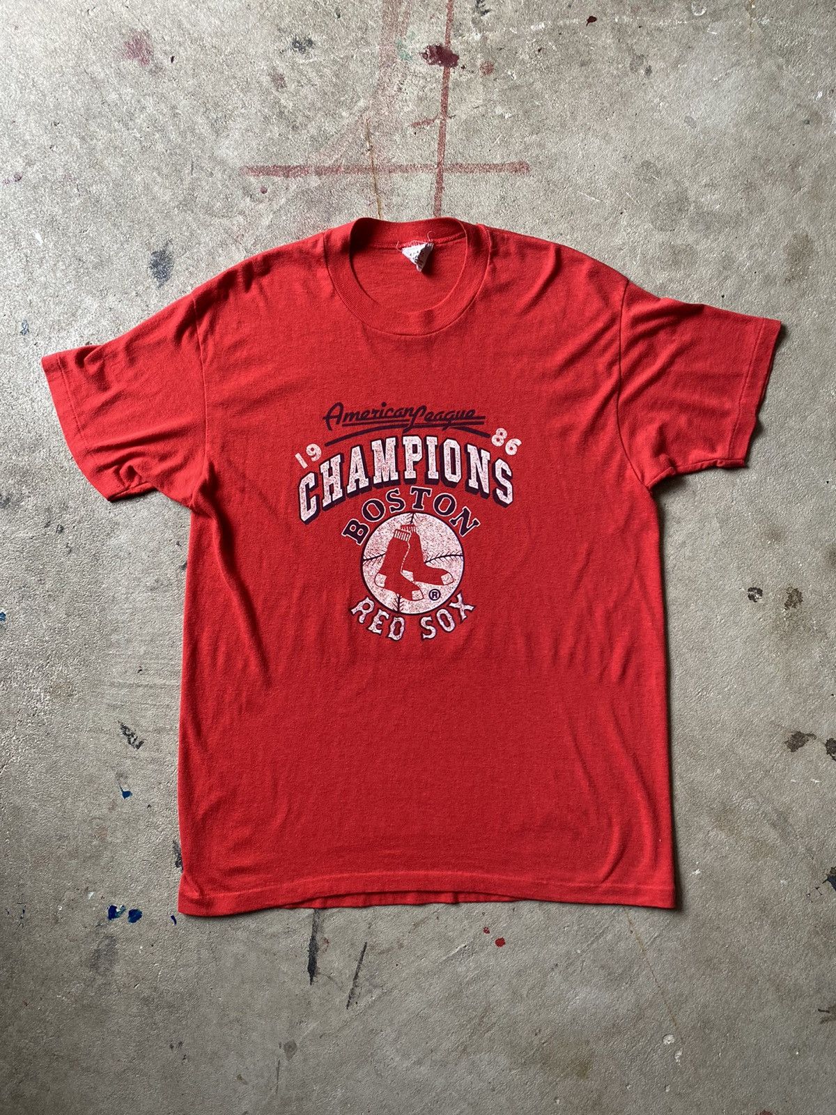 MLB × Vintage vintage 1986 boston red sox championship tee true vintage Size US L / EU 52-54 / 3 - 1 Thumbnail