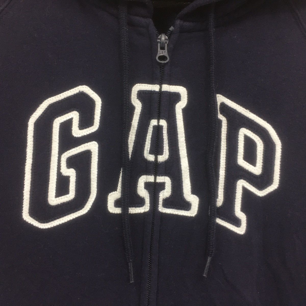 Gap × Vintage Vintage GAP Fullzip Sweater Hoodie Biglogo Emboidery Size US S / EU 44-46 / 1 - 3 Thumbnail