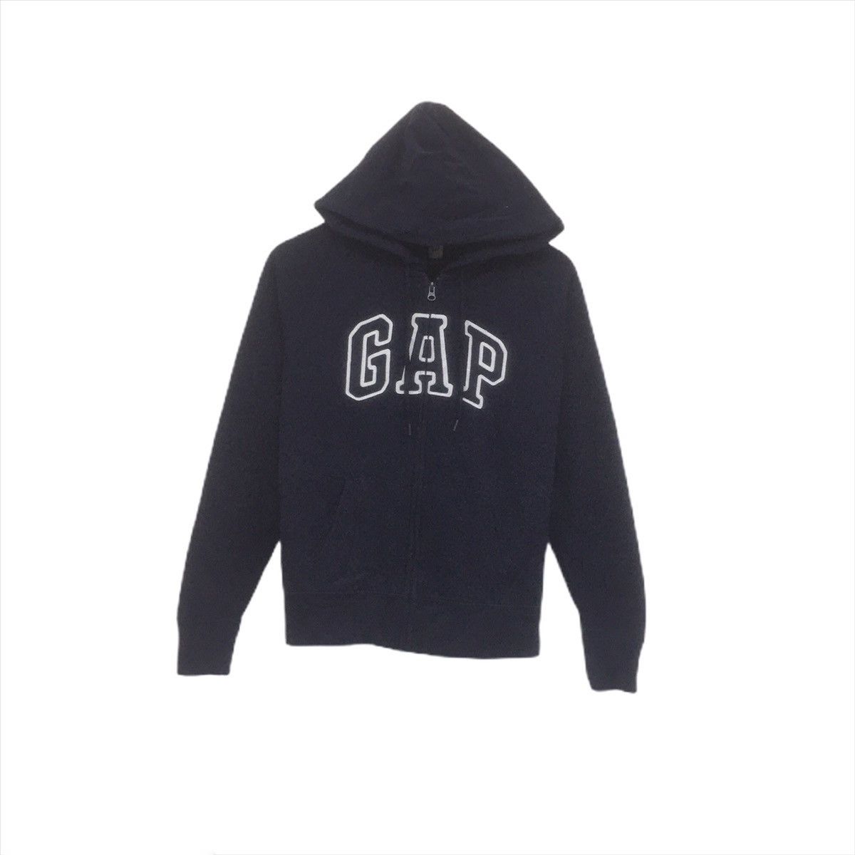 Gap × Vintage Vintage GAP Fullzip Sweater Hoodie Biglogo Emboidery Size US S / EU 44-46 / 1 - 1 Thumbnail