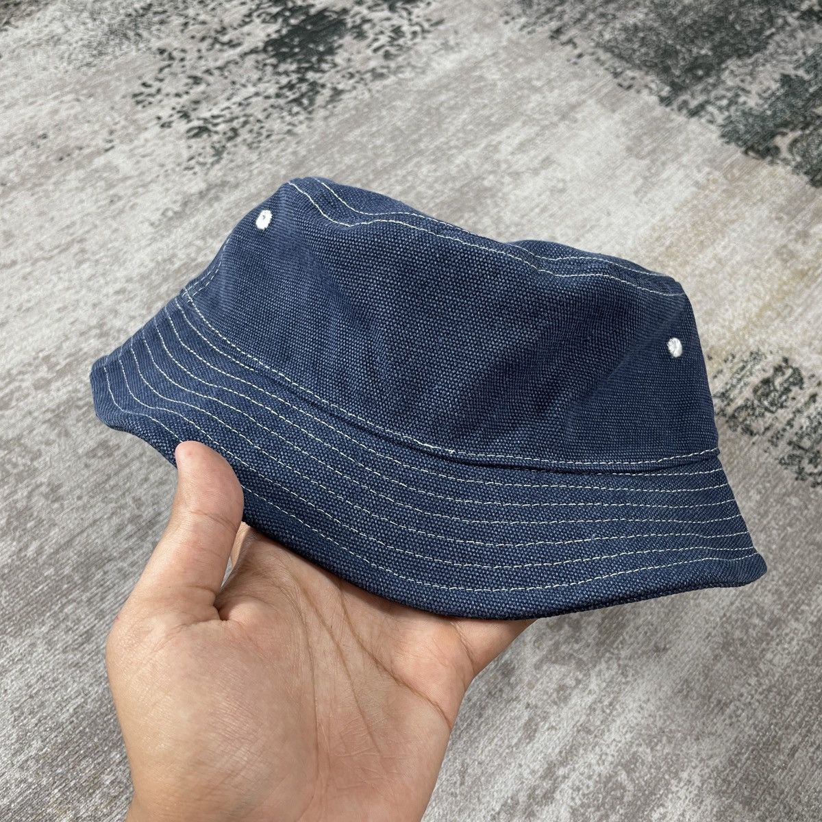 Stussy STUSSY WORKGEAR CANVAS BUCKET HAT - NAVY Size ONE SIZE - 5 Thumbnail