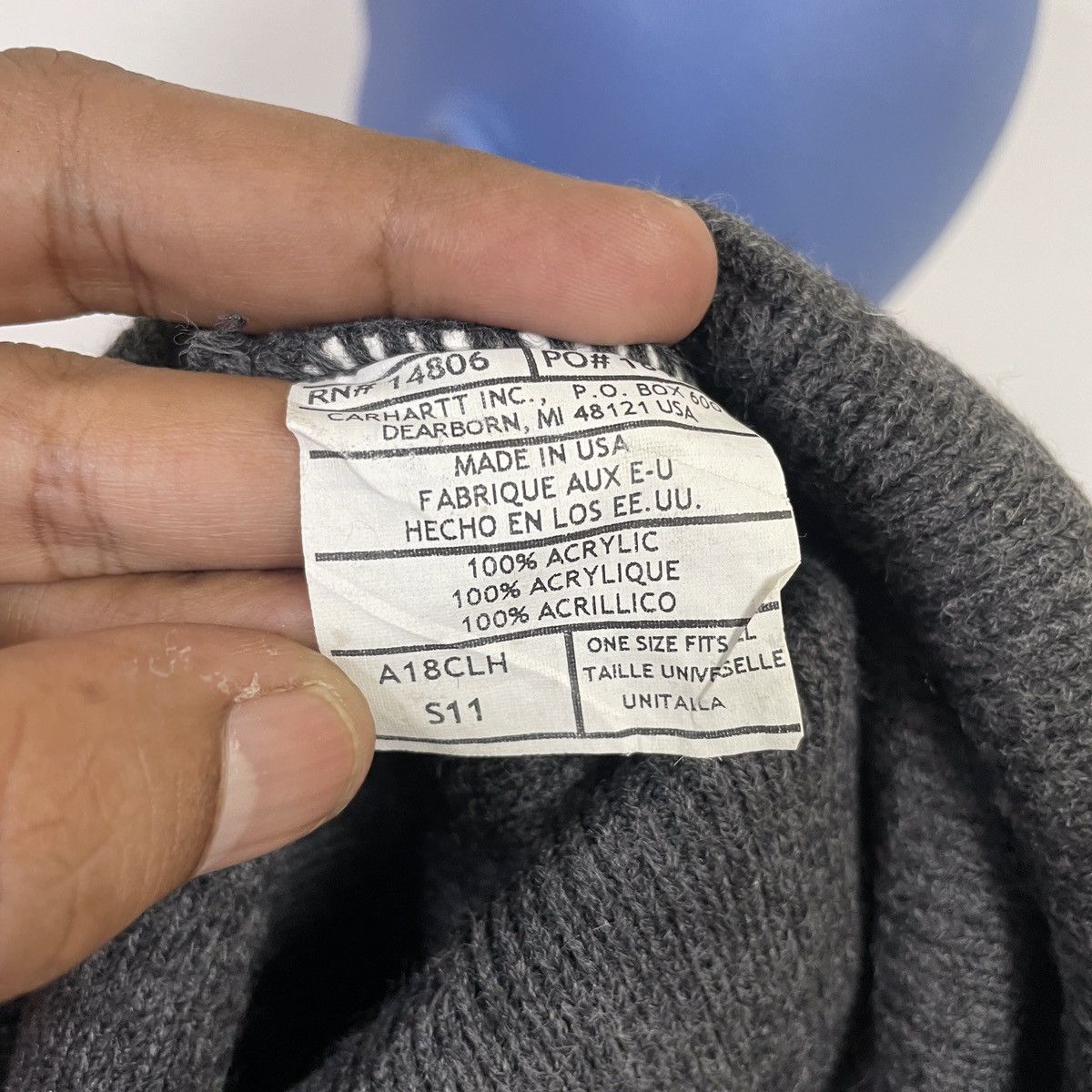 Carhartt Vintage 90s Carhatt Beanie Hat Size ONE SIZE - 3 Thumbnail