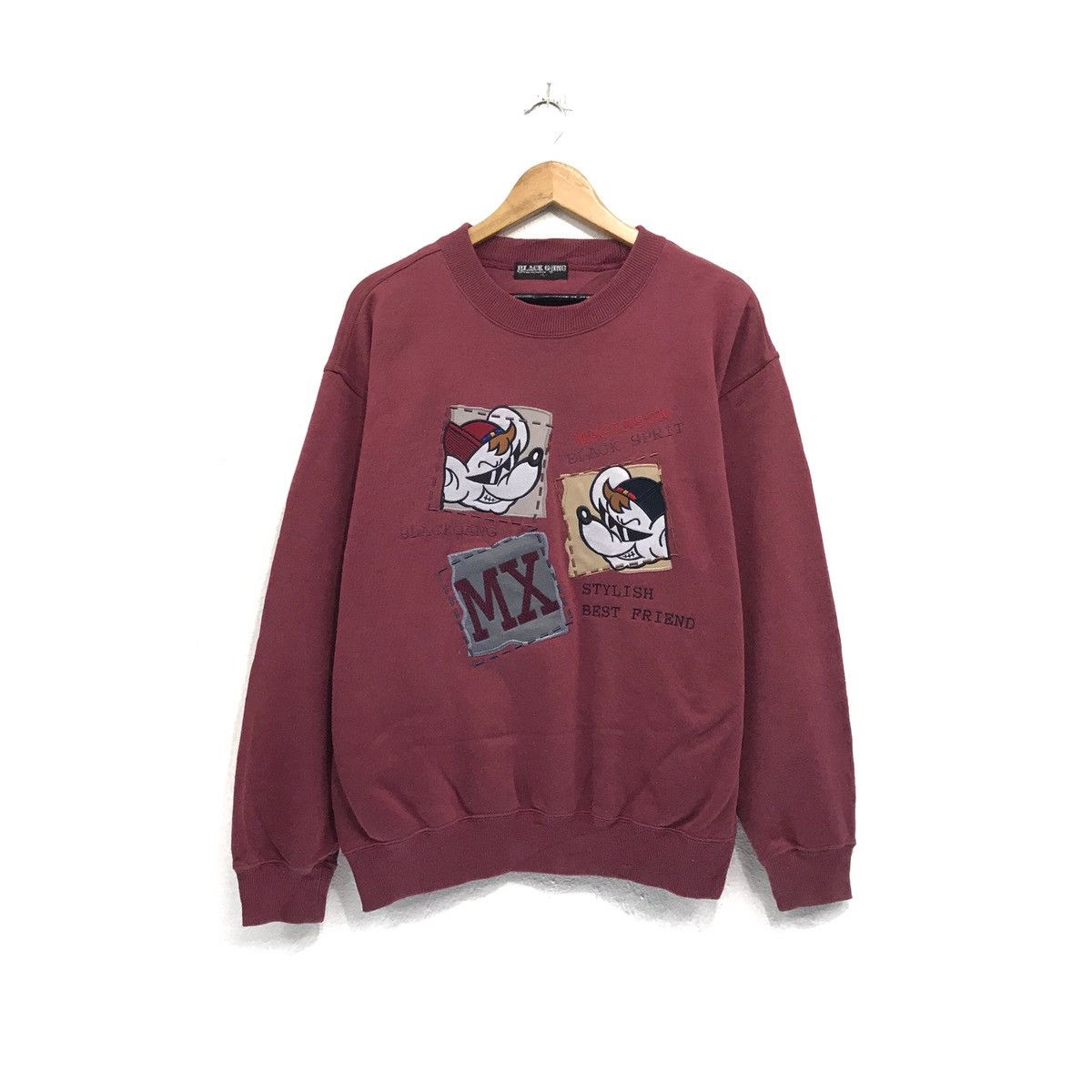 Cartoon Network × Japanese Brand × Vintage Magixson Sweatshirt Abstract Geometric Spellout Black Gang Size US M / EU 48-50 / 2 - 1 Thumbnail
