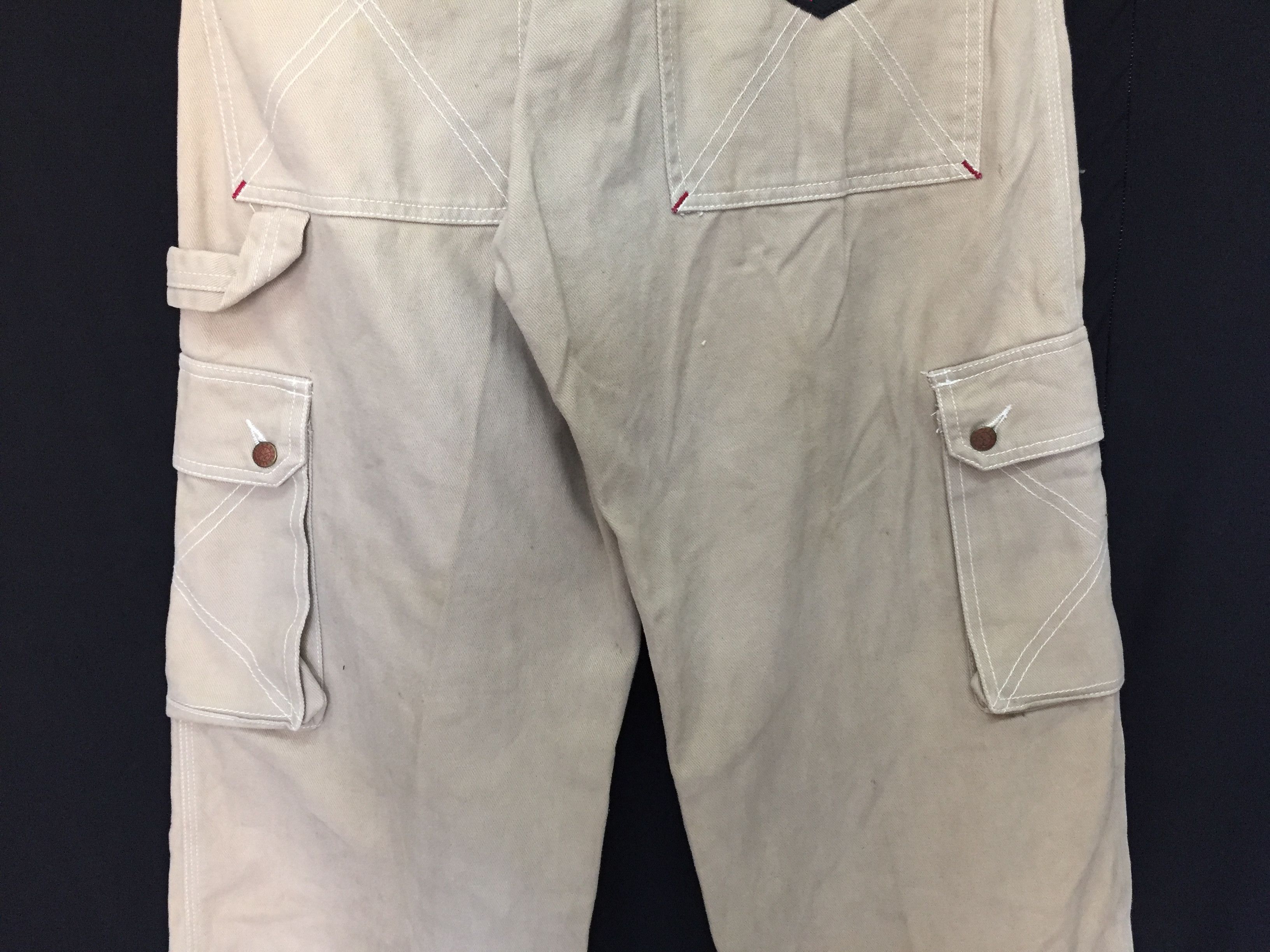 Cross Colours × JNCO × Vintage 90's CC heavy contra stitch baggy cargos carpenter pants Size US 30 / EU 46 - 4 Thumbnail