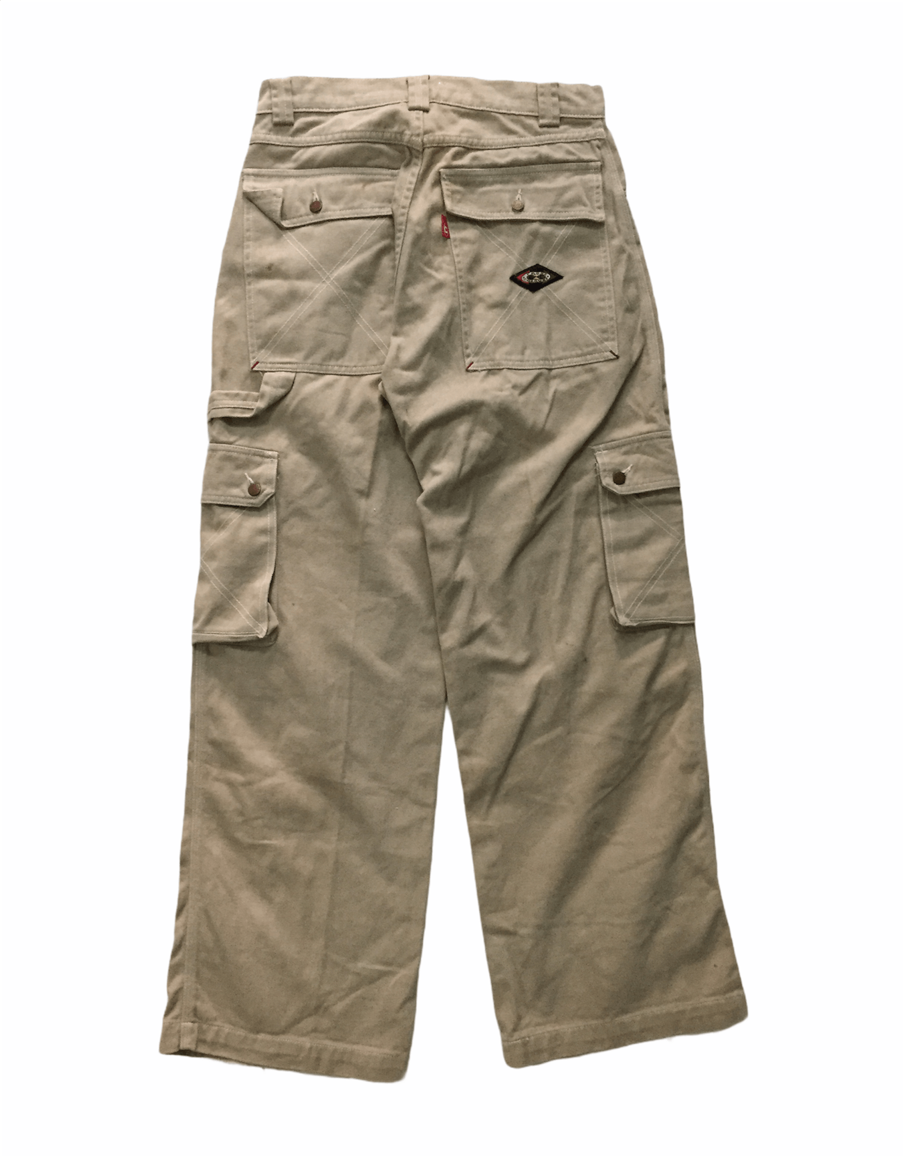 image of Cross Colours x Jnco 90's Cc Heavy Contra Stitch Baggy Cargos Carpenter Pants in Khaki (Size 30)