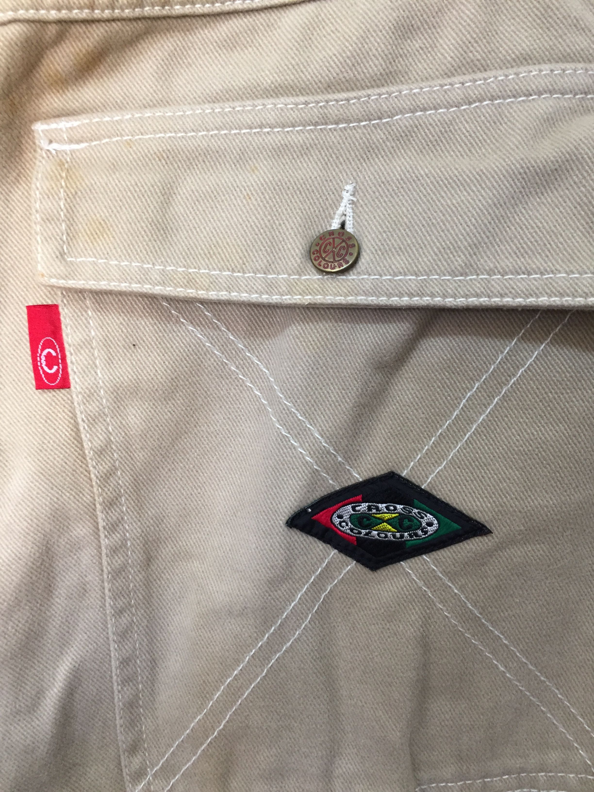 Cross Colours × JNCO × Vintage 90's CC heavy contra stitch baggy cargos carpenter pants Size US 30 / EU 46 - 5 Thumbnail